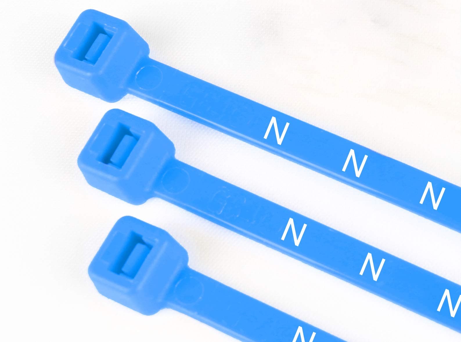 Printed Electrical Metering Cable Ties - L L1 L2 L3 N - Blue (100, N)