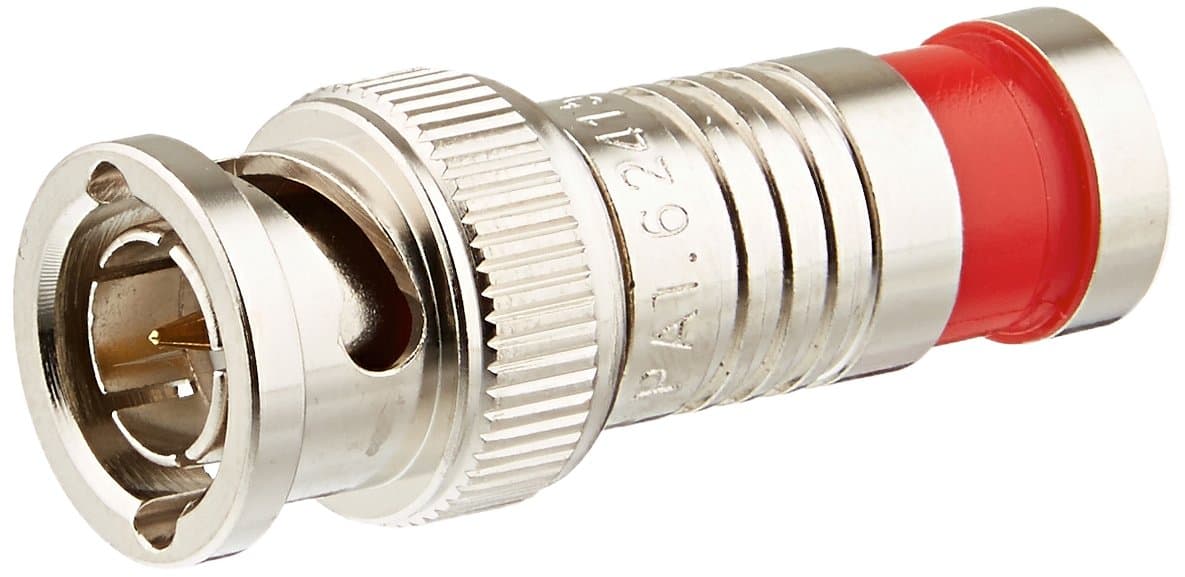 Platinum Tools 28041J BNC RG59 Compression Connector, Nickel 40/Jar, Pack of 40
