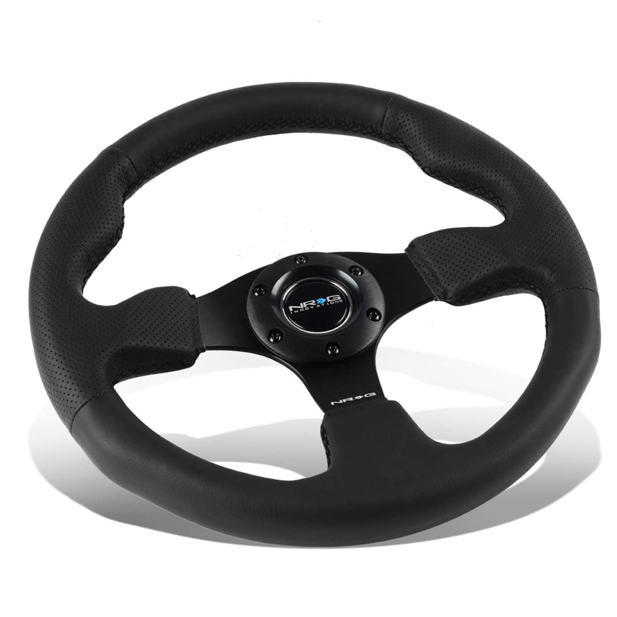 RST-012R 320mm Race Style Leather Steering Wheel with Black stitch