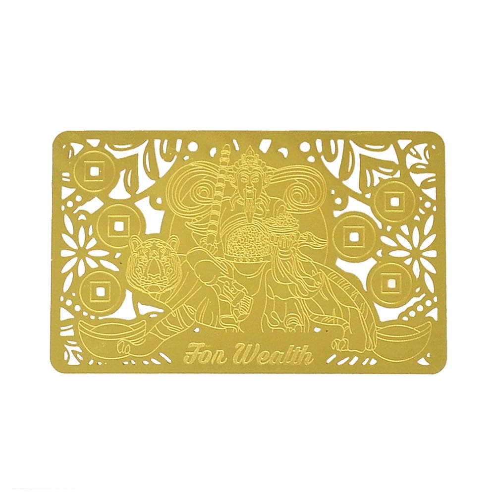 fengshuisale Feng Shui Increase Your Wealth Luck Golden Card W4276