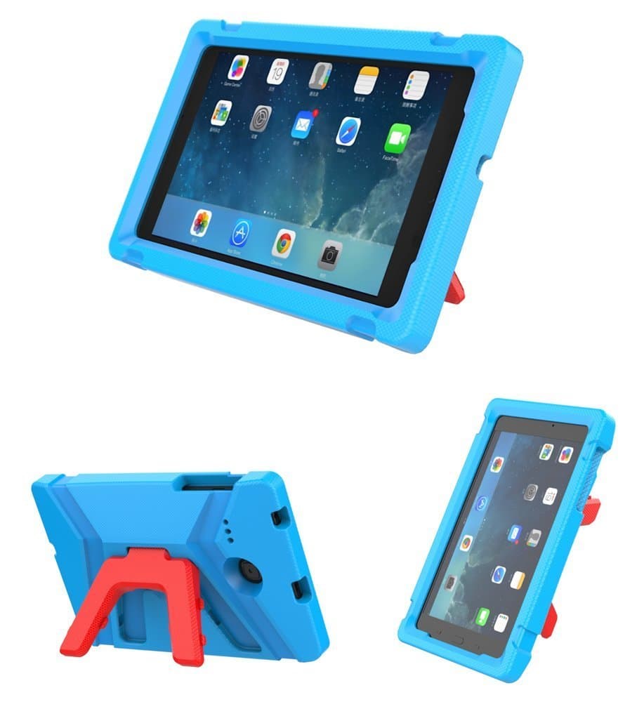 KROMI Samsung Galaxy Tab E Case Kids Friendly Shockproof Standing Cover Handle Case for Samsung Galaxy TabE 8-inch Tablet (Tab E 8.0, Blue)