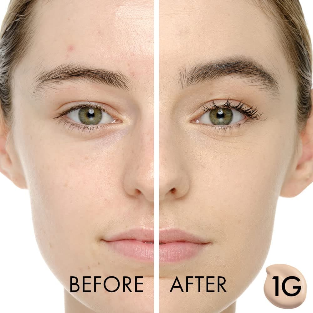 Veil Cosmetics Complexion Fix Liquid Foundation – Buildable Coverage – Water-Resistant, Hypoallergenic, Oil-Free, Cruelty-Free & Vegan – Lightweight & Brightening – Long Lasting (1G Porcelain Gold)