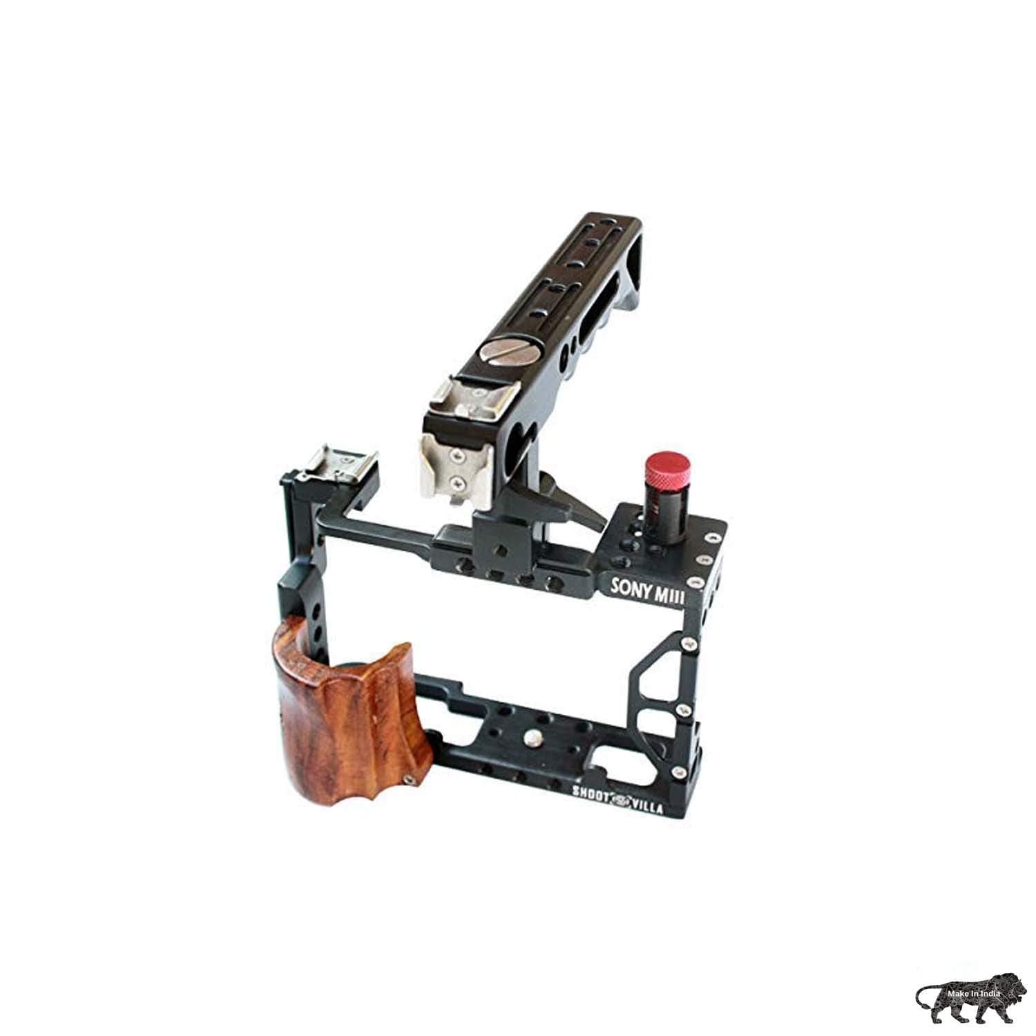 Shootvilla Camera Cage with Top Handle for Sony A7III and A7RIII Camera Video Film Movie Making Stabilizer (SV-A73)