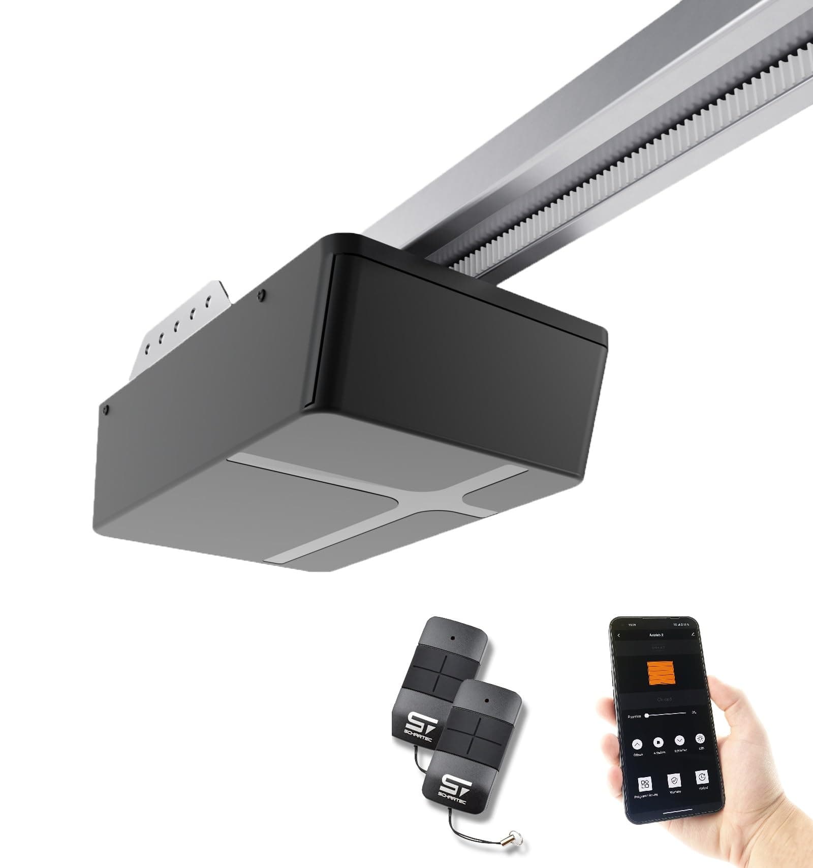 Schartec Prime 600 Garage Door Opener - electric garage door operator with WIFI - 600 N - fast and safe opening and closing speed