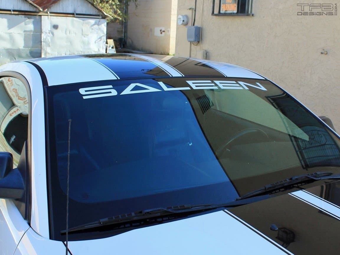 Saleen Mustang Windshield Decal, banner, sticker 3"x40": S281, 5.0, 4.6