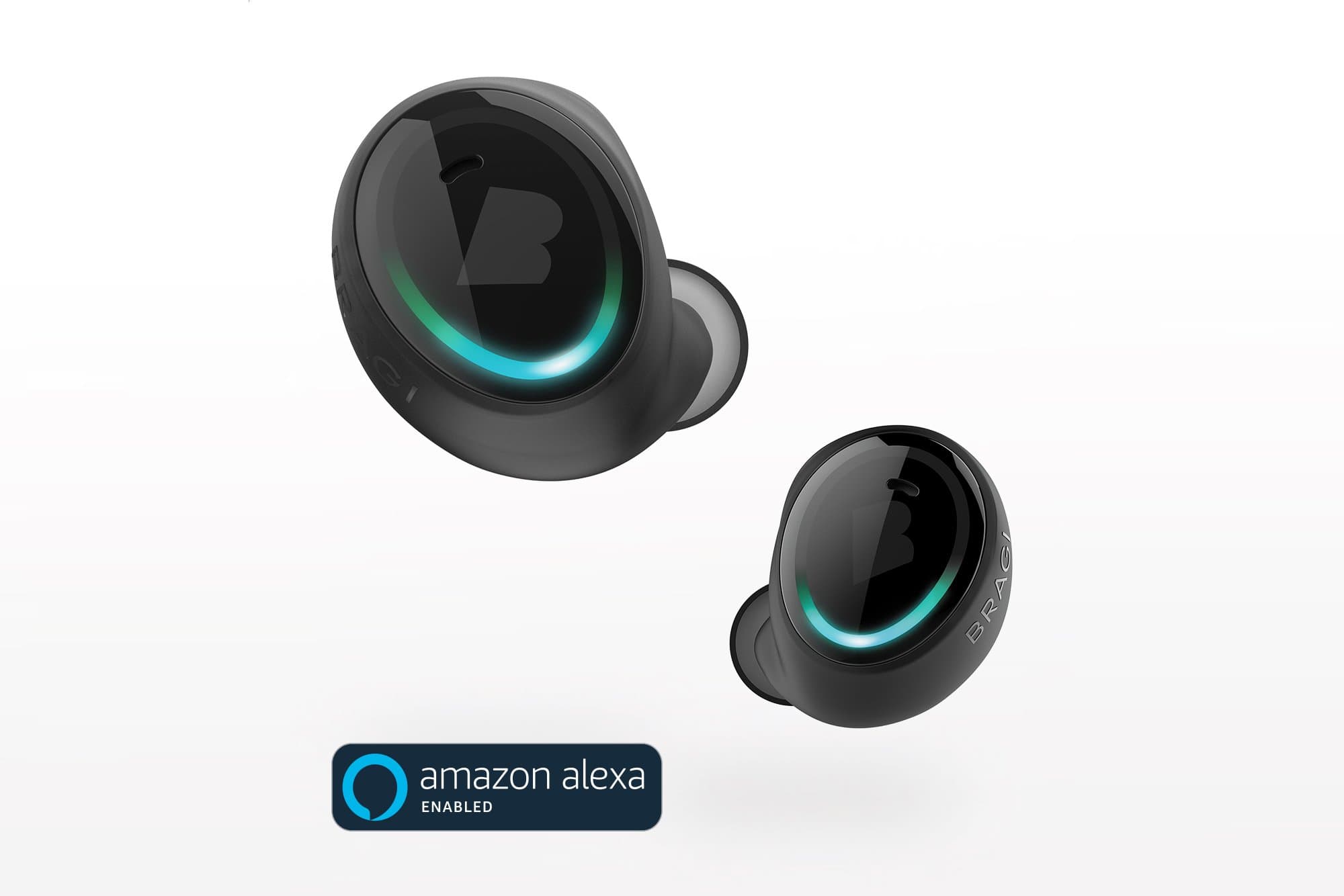 Bragi The Dash Pro, Wireless Bluetooth Noise Reduction Cancellation Headphones with Amazon Alexa Black B1002 – 01