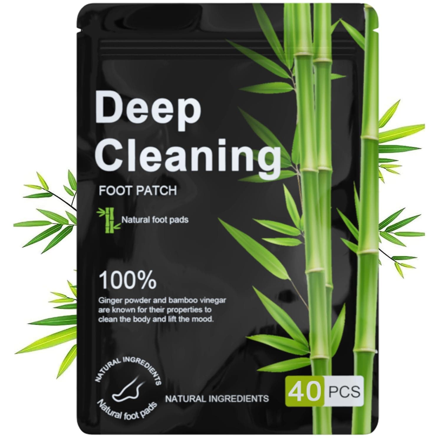 RezoliteFoot Detox Patches, 40 Pcs Natural Deep Cleansing Detox Foot Patches for Relieve Body Stress, Improve Sleep Quality, Enhance Blood Circulation