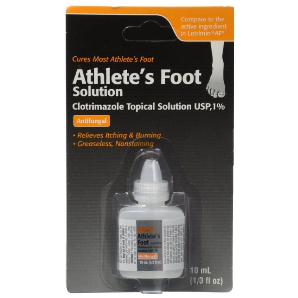 AF Antifungal Athletes Foot Topical Solution 1% (Generic Lotrimin) - 10 Ml (Pack of 3)