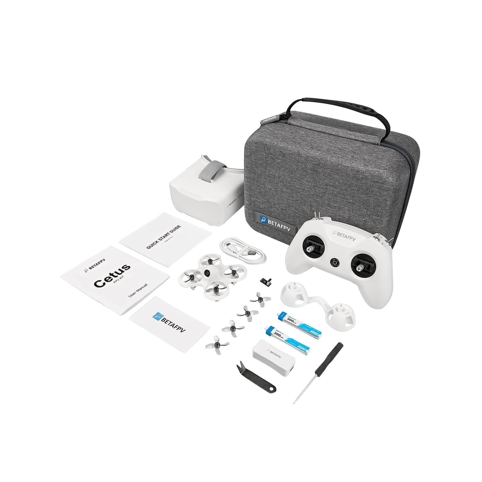 BETAFPV Cetus Drone Kit with Camera Goggles Transmitter with Altitude Hold | Emergence Landing | Learning Freestyle | Self Protection | 3 Speed Flight Modes for FPV Beginners and Professionals