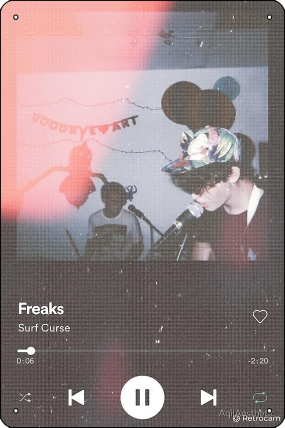 freaks - surf curse Poster Metal Tin Sign 12 X 8 Inch Funny Man Cave Home Office Bar Decor