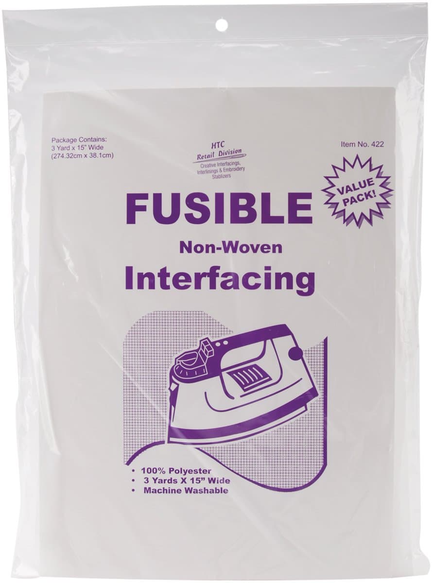 422 Fusible Non-Woven Interfacing, 15-Inch by 3-Yard , White