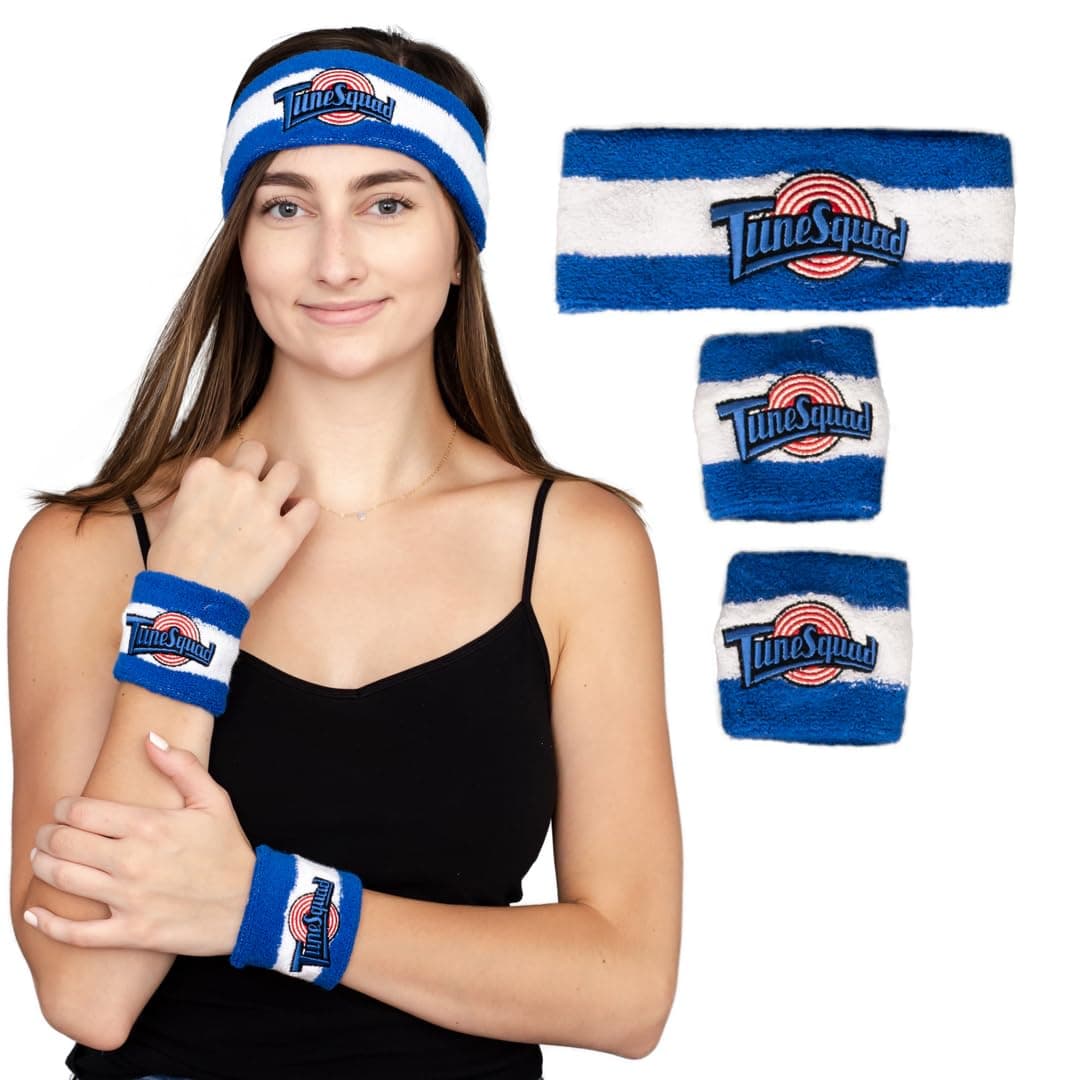 Space Basketball Team Headband & Wristband Terry Knit Set