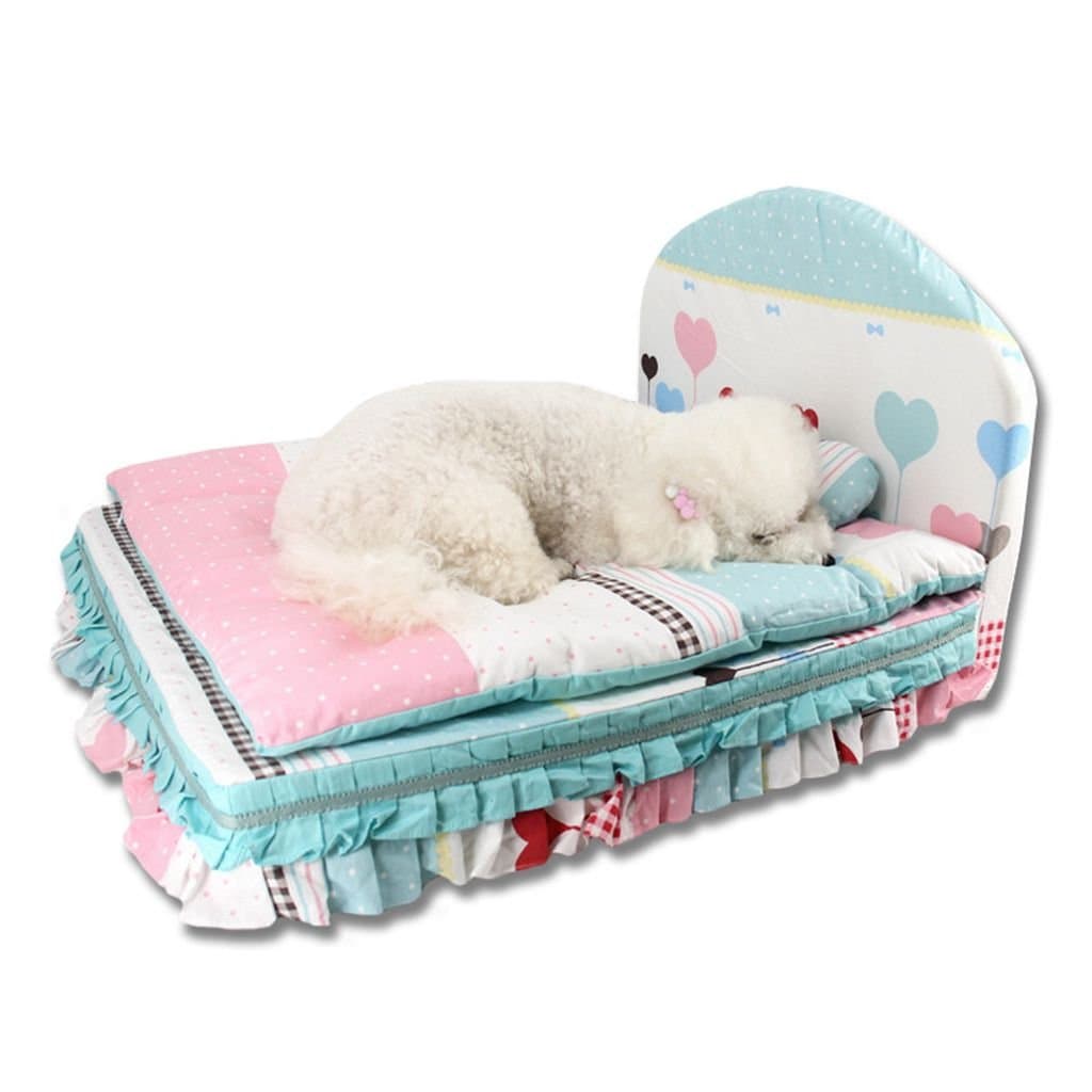 Leowow Washable (Set of 3) Pet Bed, Quilt and Pillow, Small Big Large Dog Bed House Set Pet Cat Luxury Princess Sofa Bed Kennel Golden Retriever Bed Comfortable Soft Pet Sofa Pet Beds-L