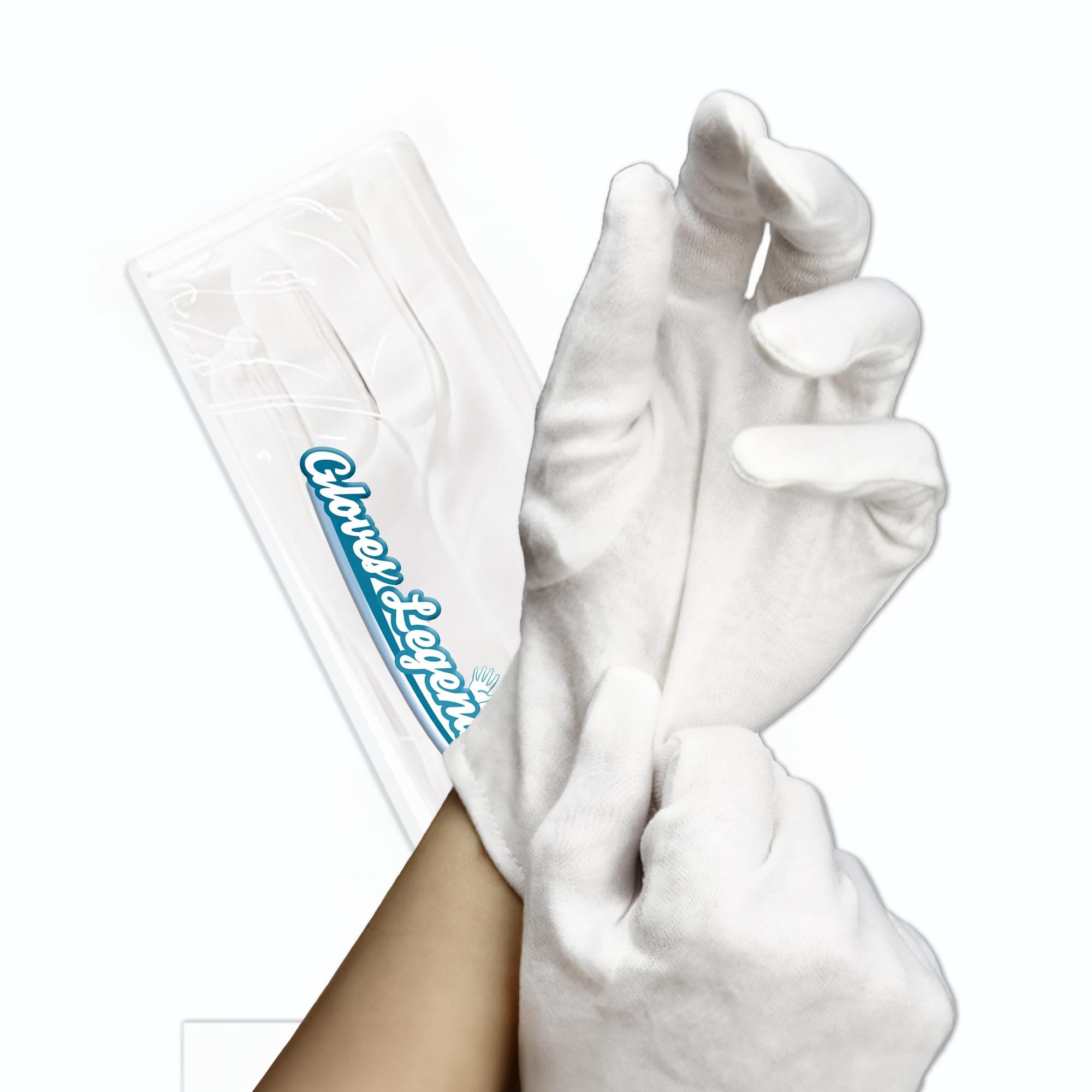 Size Small - 6 Pairs (12 Gloves) Gloves Legend White Coin Jewelry Silver Inspection Cotton Lisle Gloves - Medium Weight