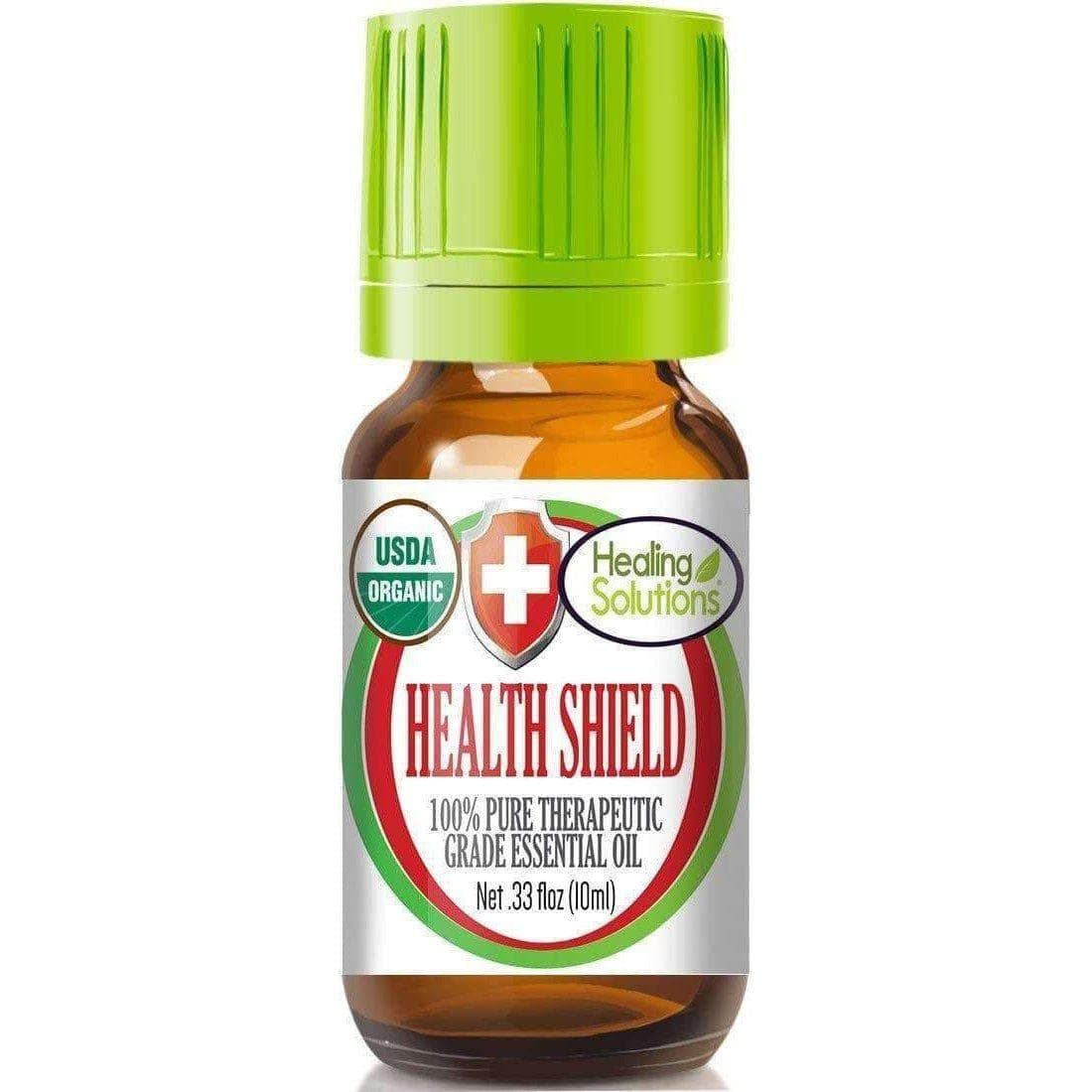 Healing Solutions Health Shield Organic Essential Oil - 10 ml (0.33 oz) - Pure, Undiluted Aromatherapy - Therapeutic Grade Essential Oils