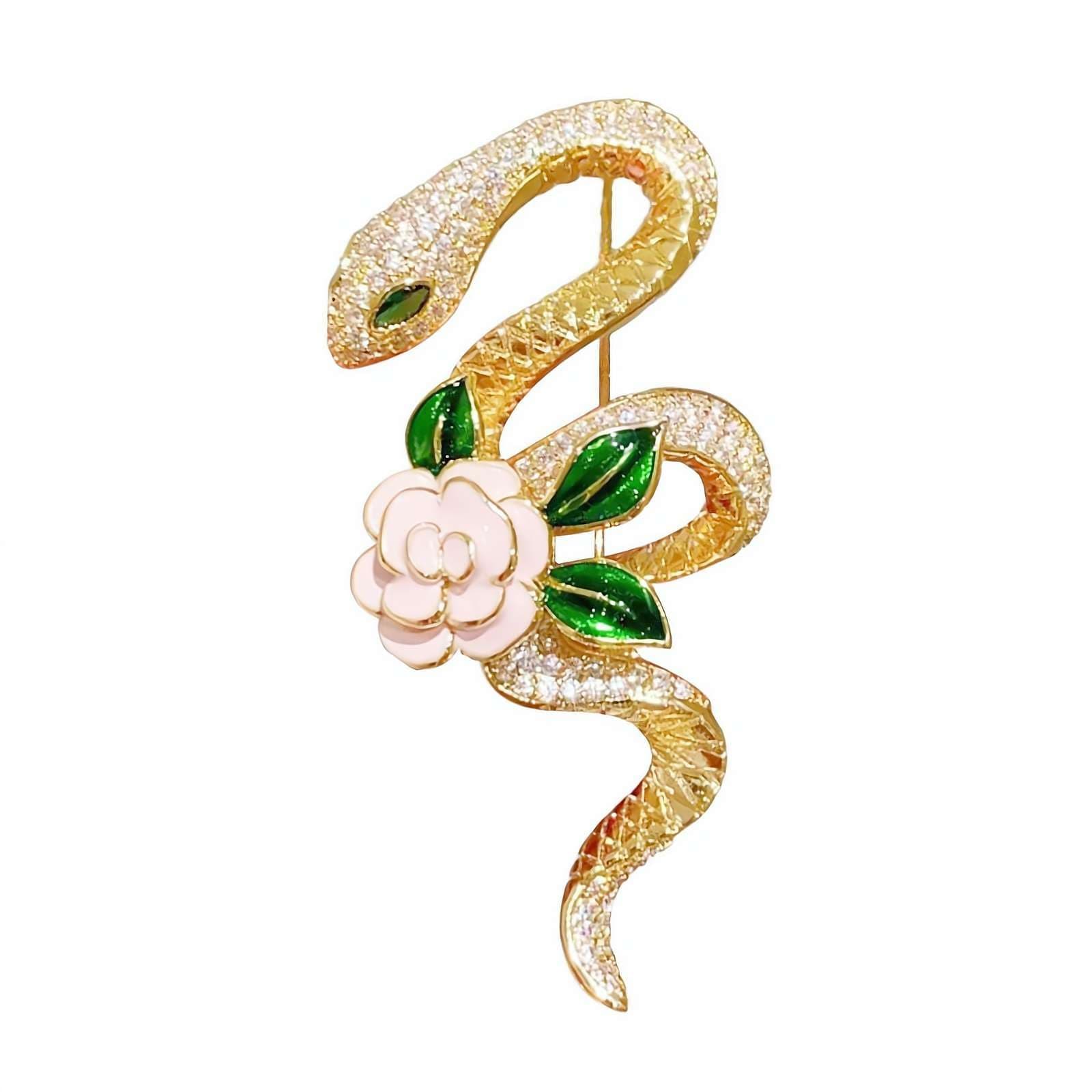 Snake Pin, Chinese New Year Brooch for Women, 2025 Chinese Zodiac Enamel Lapel Pin, Snake 2025 for Lunar Year Zodiac Blessing Souvenir