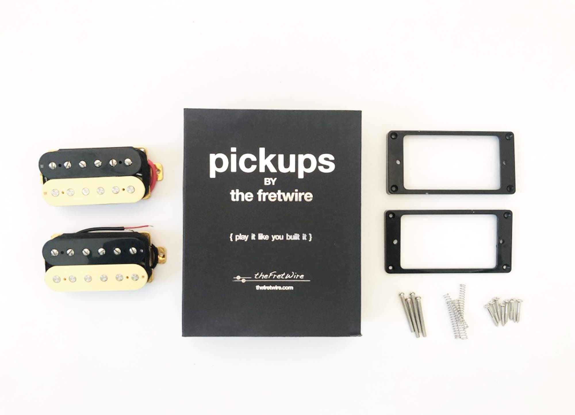 The FretWire Replacement Pickup Set - Humbucker Pickup Set to Repair & Build Your Own Guitar kit - Set of 2 (Zebra - High Output)