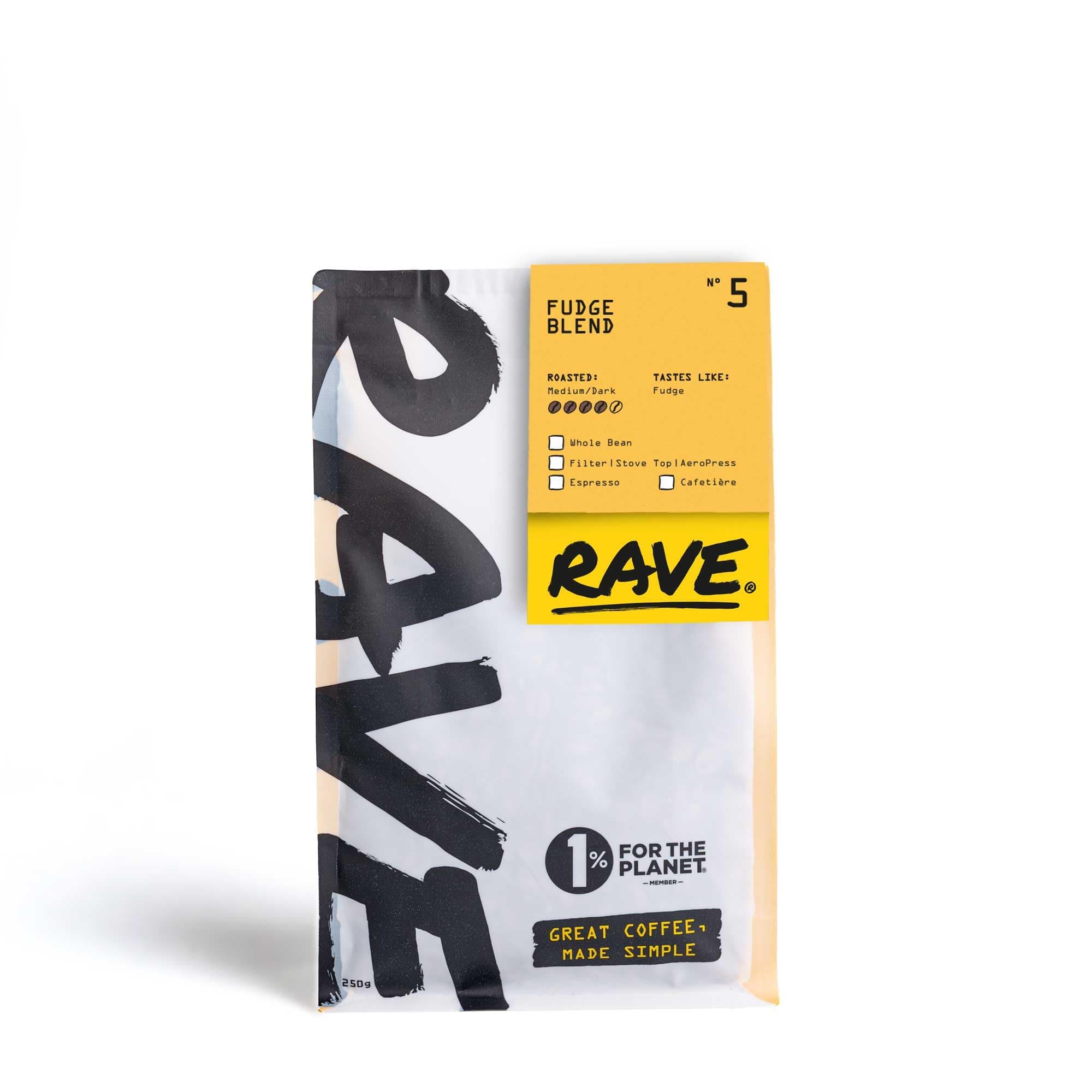 Fudge Blend Nº 5, Filter Grind Freshly Roasted and Ground Coffee 250g