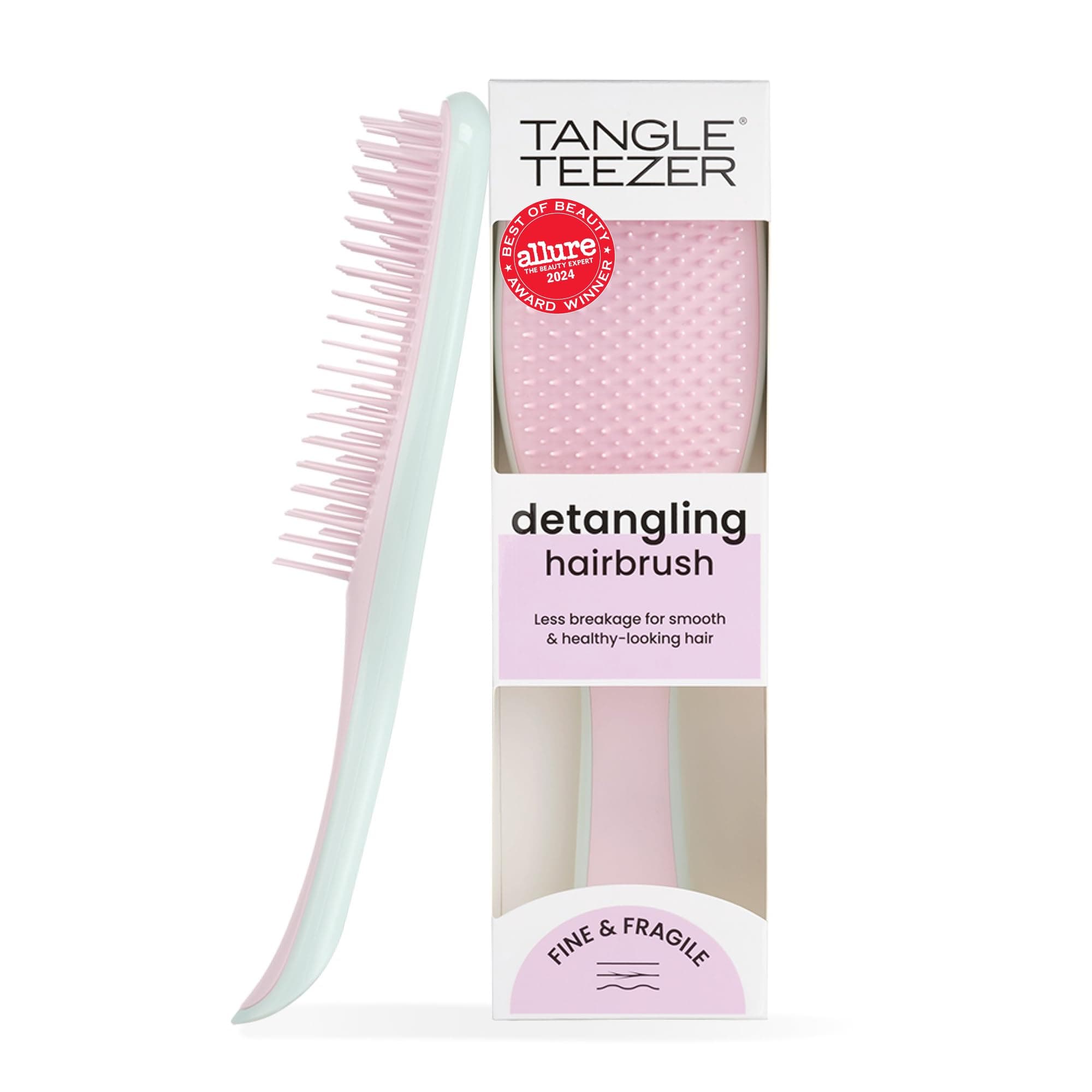 Tangle Teezer Fine & Fragile Ultimate Detangler Brush, Marshmallow Pink & Mint to Detangle and Reduce Breakage with Dry & Wet Hair Brushes