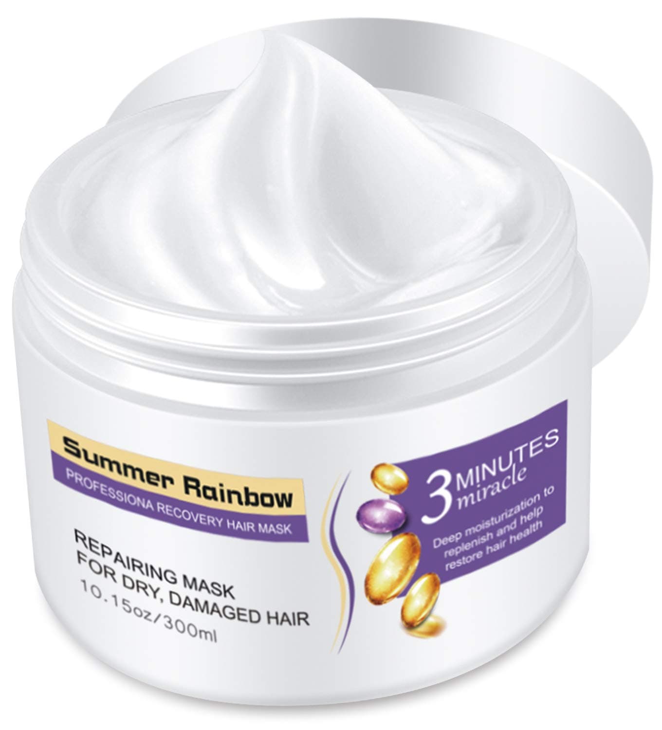 Deep Hydrating Hair Mask and Deep Conditioning Treatment for Dry, Damaged and Frizzy Hair Repairing - Sulfate Free Toner - 10.15 fl Oz / 300 ml