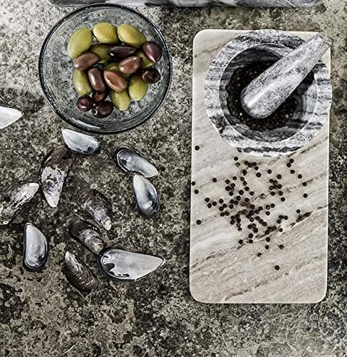 Eight Mood Torrant Marble Chopping Board Porter Platter with padded feet 30 x 15cm