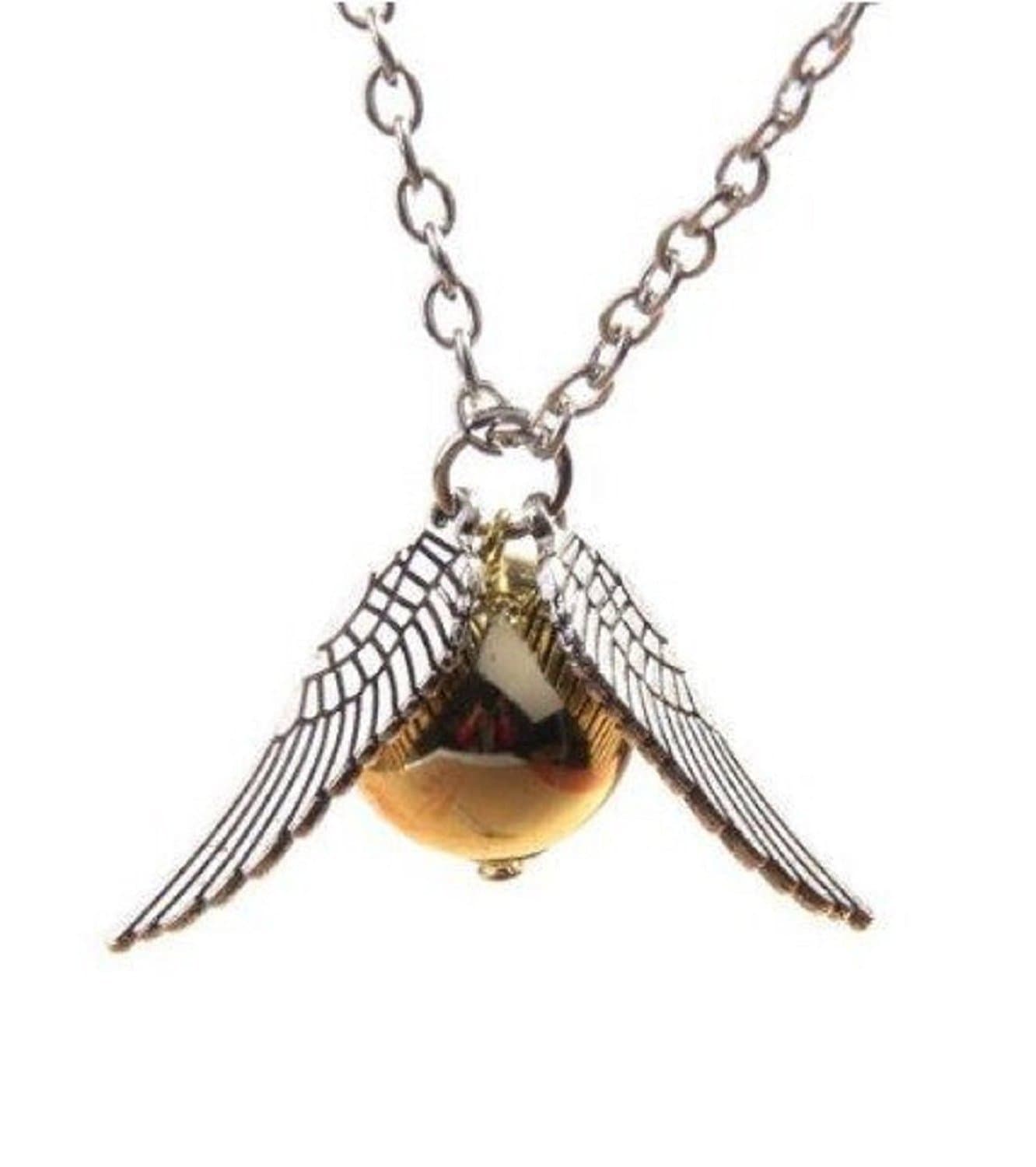 LORZ Harry Potter Golden Snitch Quicksilver Golden Pearl Necklace US SELLER