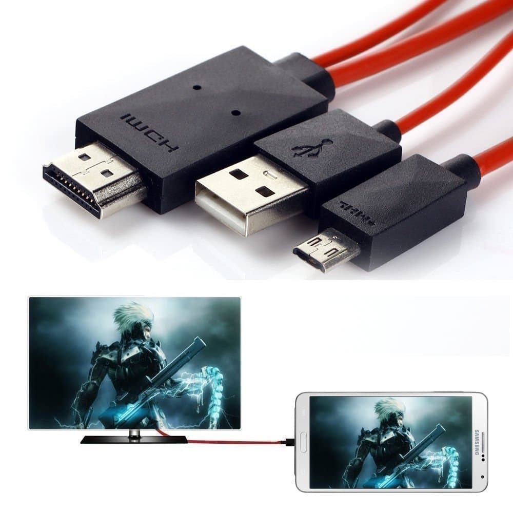 DSHS 6.5 Feet 11 Pin USB to HDMI Adapter Cable 1080P HDTV for Samsung Galaxy,