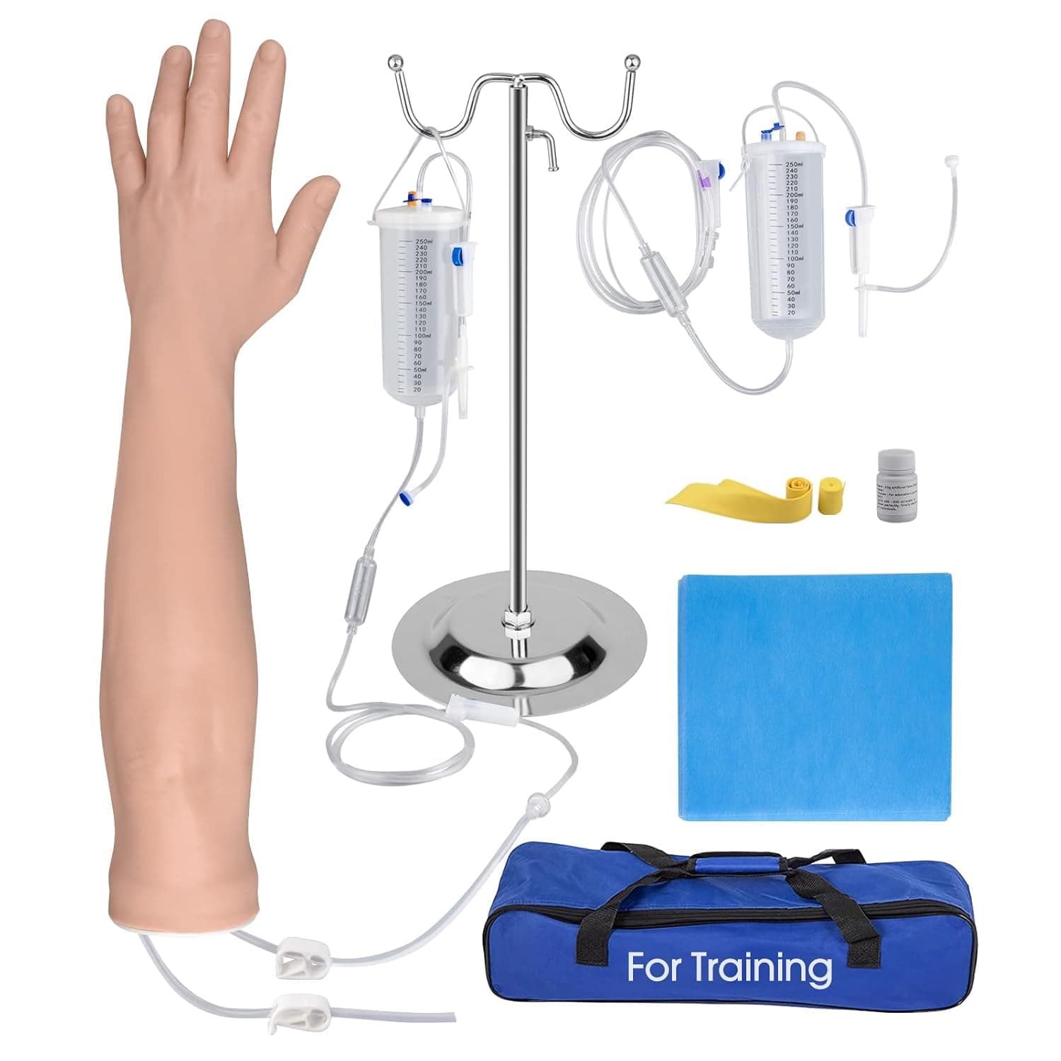 Intravenous Practice Arm,Phlebotomy Practice Kit, IV Venipuncture Training Arm for Injection and Infusion,Medical EducationTraining Model