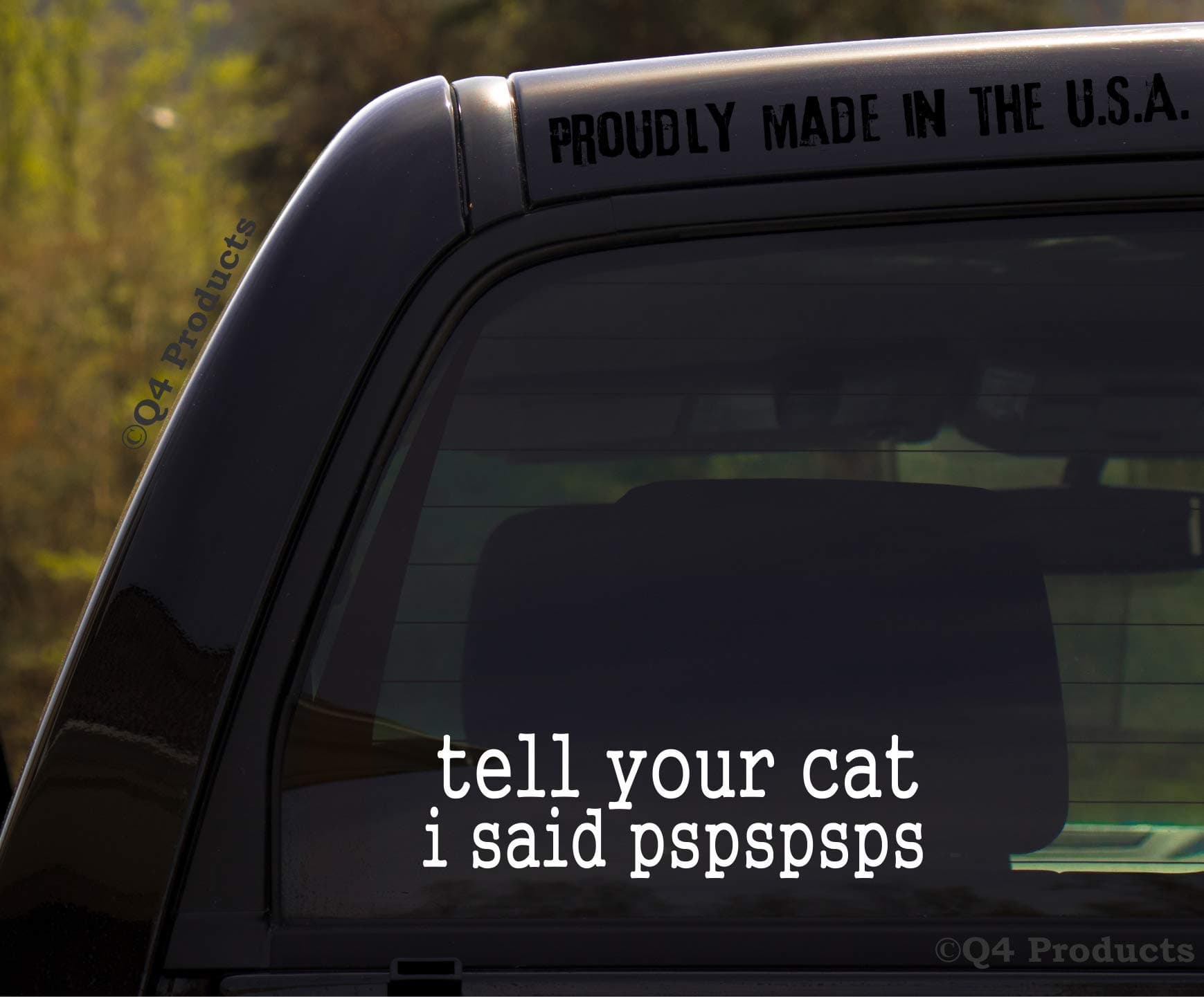 Q4 Products Tell Your Cat I Said Pspspsps - Funny Sticker Decal