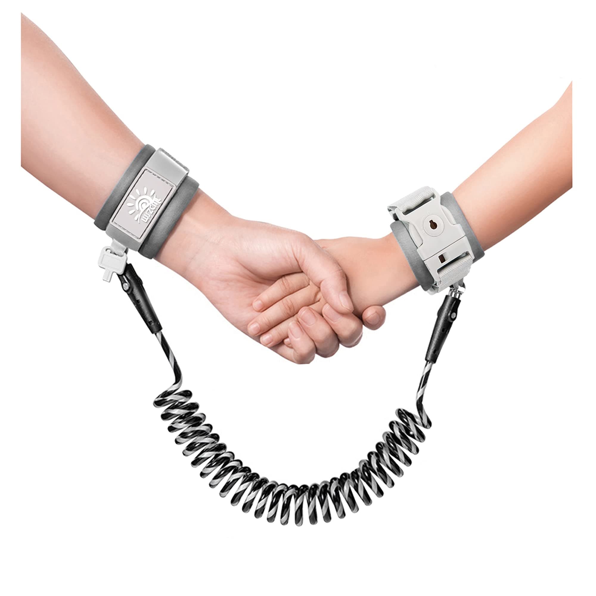 Toddler Harness Walking Leash- Child Anti Lost Wrist Link - Child Safety Harness - Upgrade with Reflective(6.5ft) - for Boys and Girls,Not Easy to Open Without Key (Cool Black)