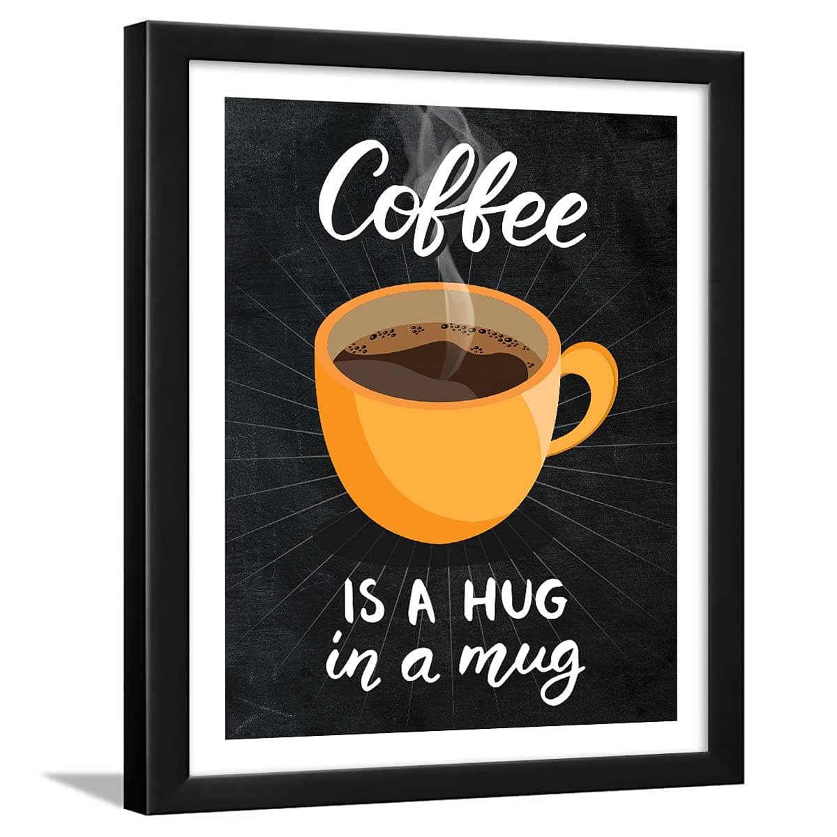 Chaka Chaundh - Coffee Quotes Wall Frames - Kitchen Quotess wall frames Decor - Food Quotes Frames for Home & Cafe - Quotess Wall Frames for Dining Room - Coffee Posters for Wall with Frame - (13.6 X