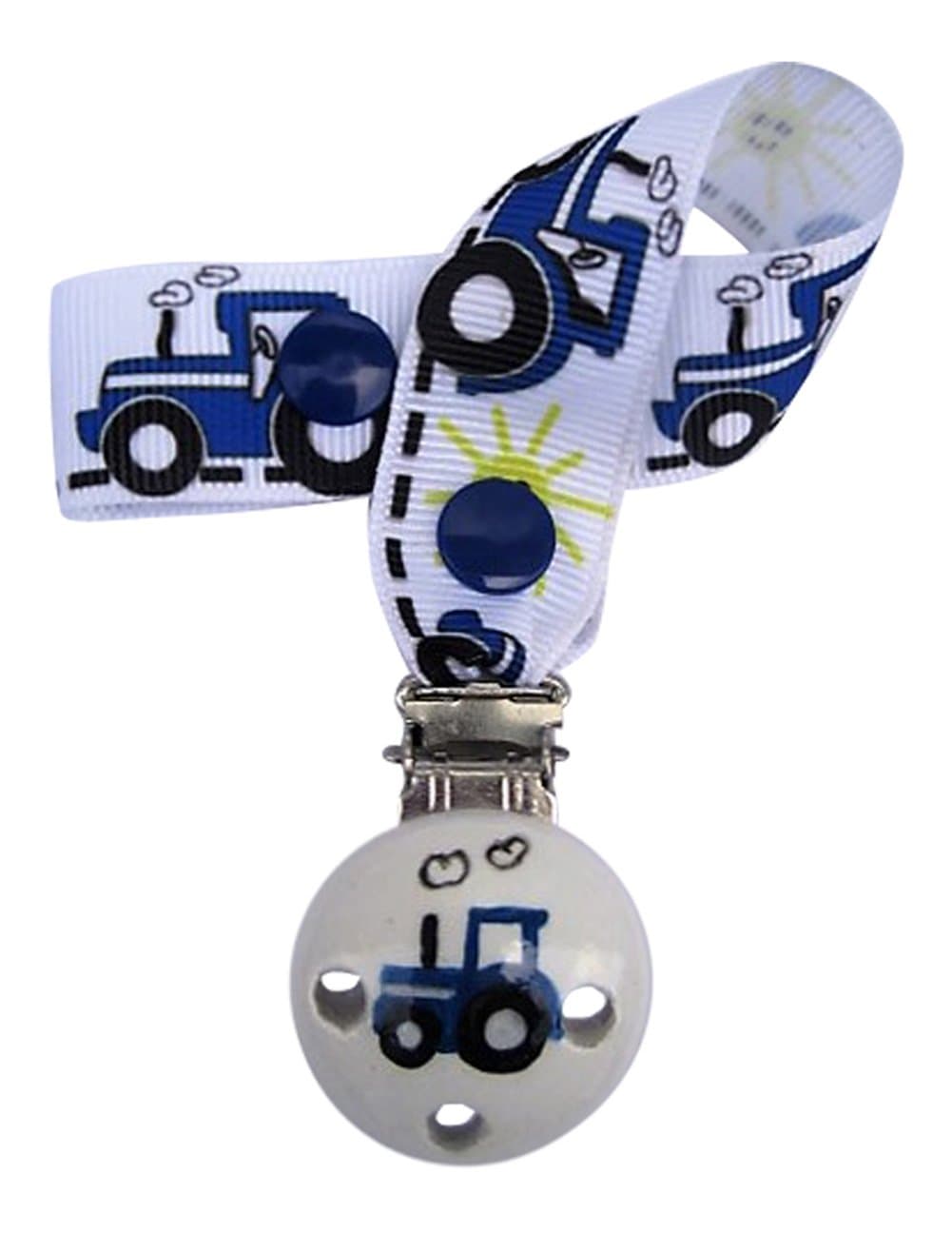 CuteToots hand-painted wooden dummy clip - tractor (for dummy with ring)