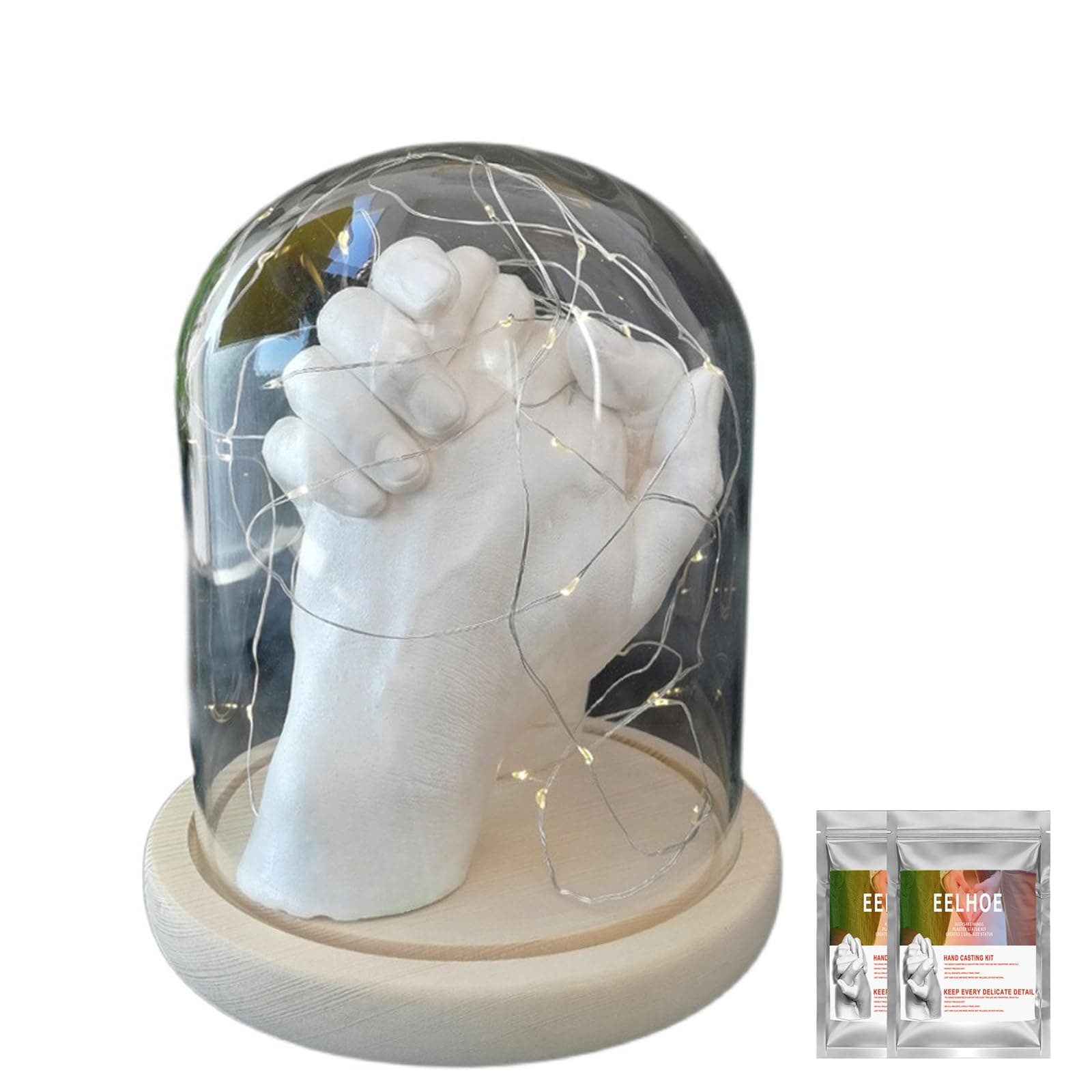 Hand Casting Kit for Couples or Family, Baby Keepsake Hand Casting Kit DIY Plaster Hand Mold Keepsake Sculpture Kit Gifts for Her,Kids,Weddings,Anniversary