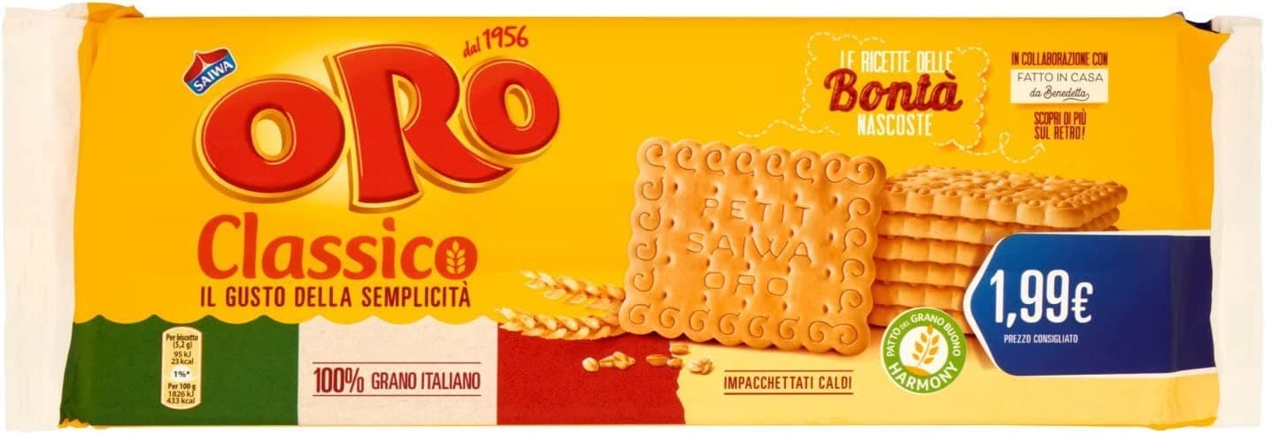 6 x Oro Saiwa Butter Biscuits 500 g Italian Cake Biscuits Cookies
