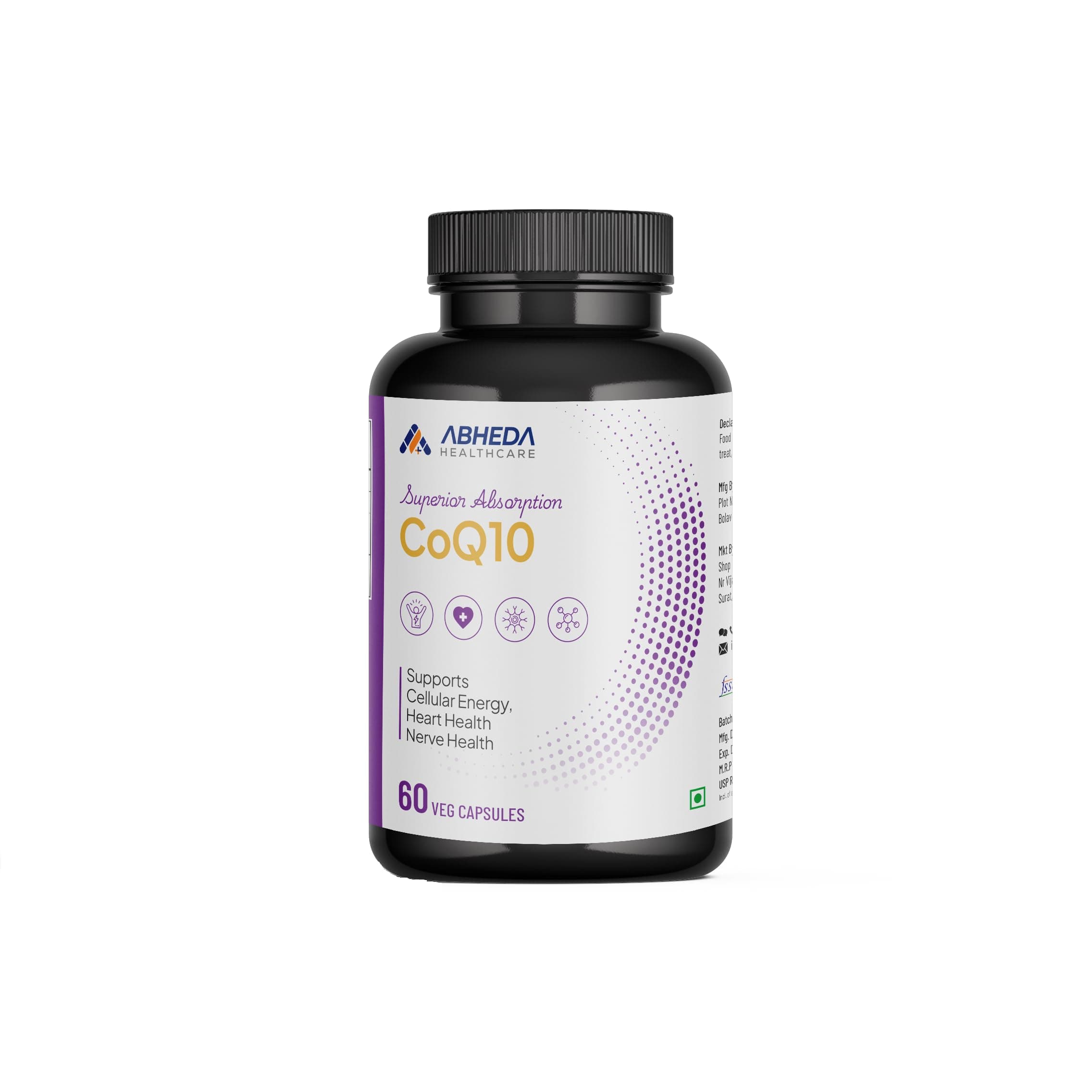 Coenzyme 10 - Coq10 Capsules | 200mg 60 Vegetarian Capsules - Supports Heart Health, Energy Production & Cellular Function