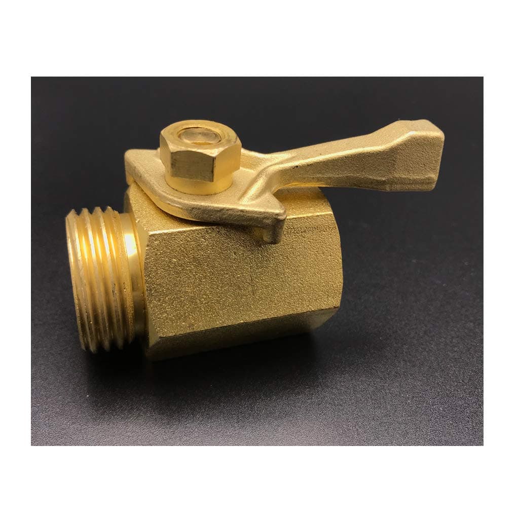 summery life Garden Hose Shut Off Valve Solid Brass Super Heavy Duty Water Shutoff Valve Metal Shut-Off Ball Valve Standard 3/4'' Thread Connector Industrial