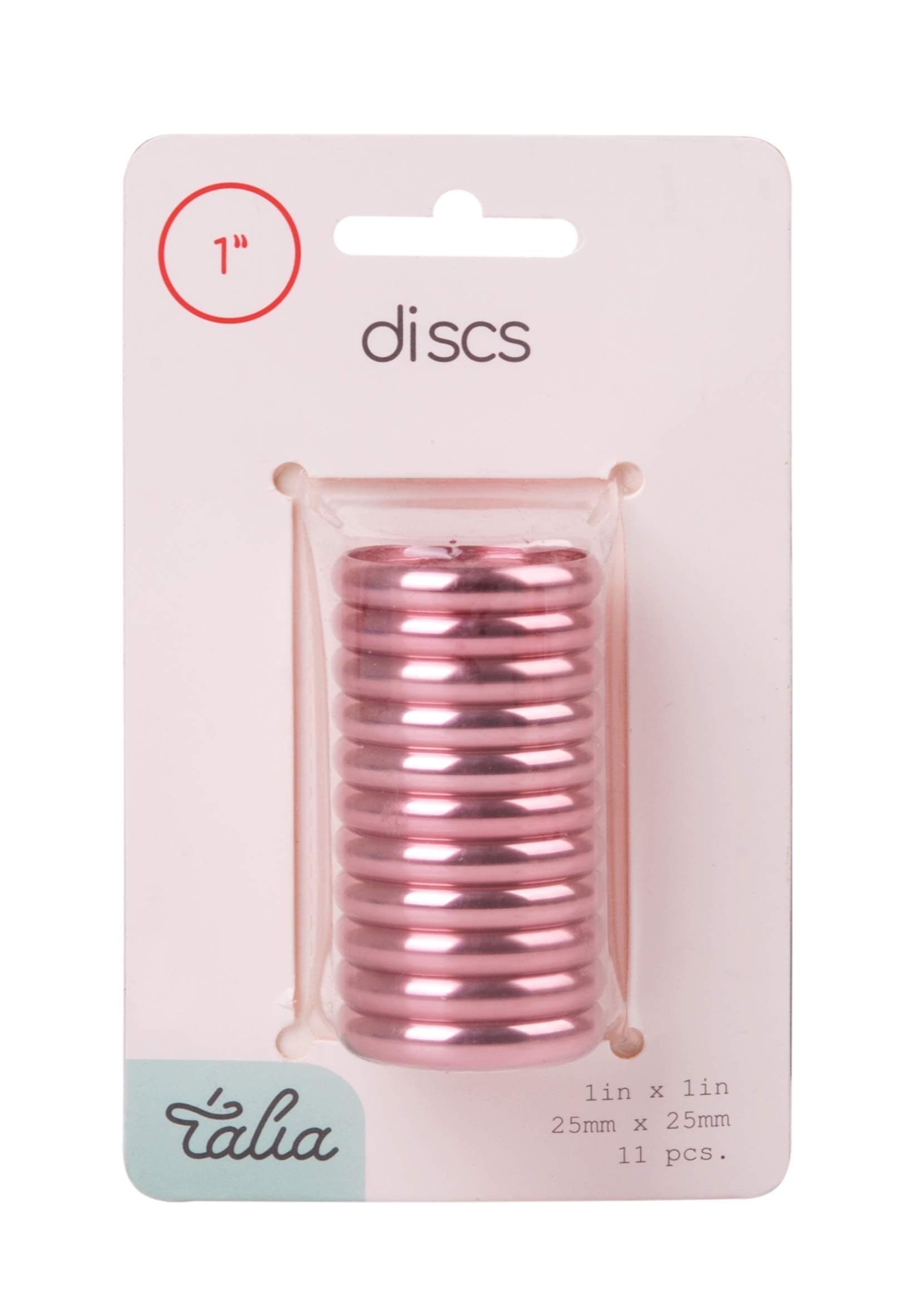 Talia Discbound, Metallic Discs, Rose Gold, 11pk (1inch,150pages)