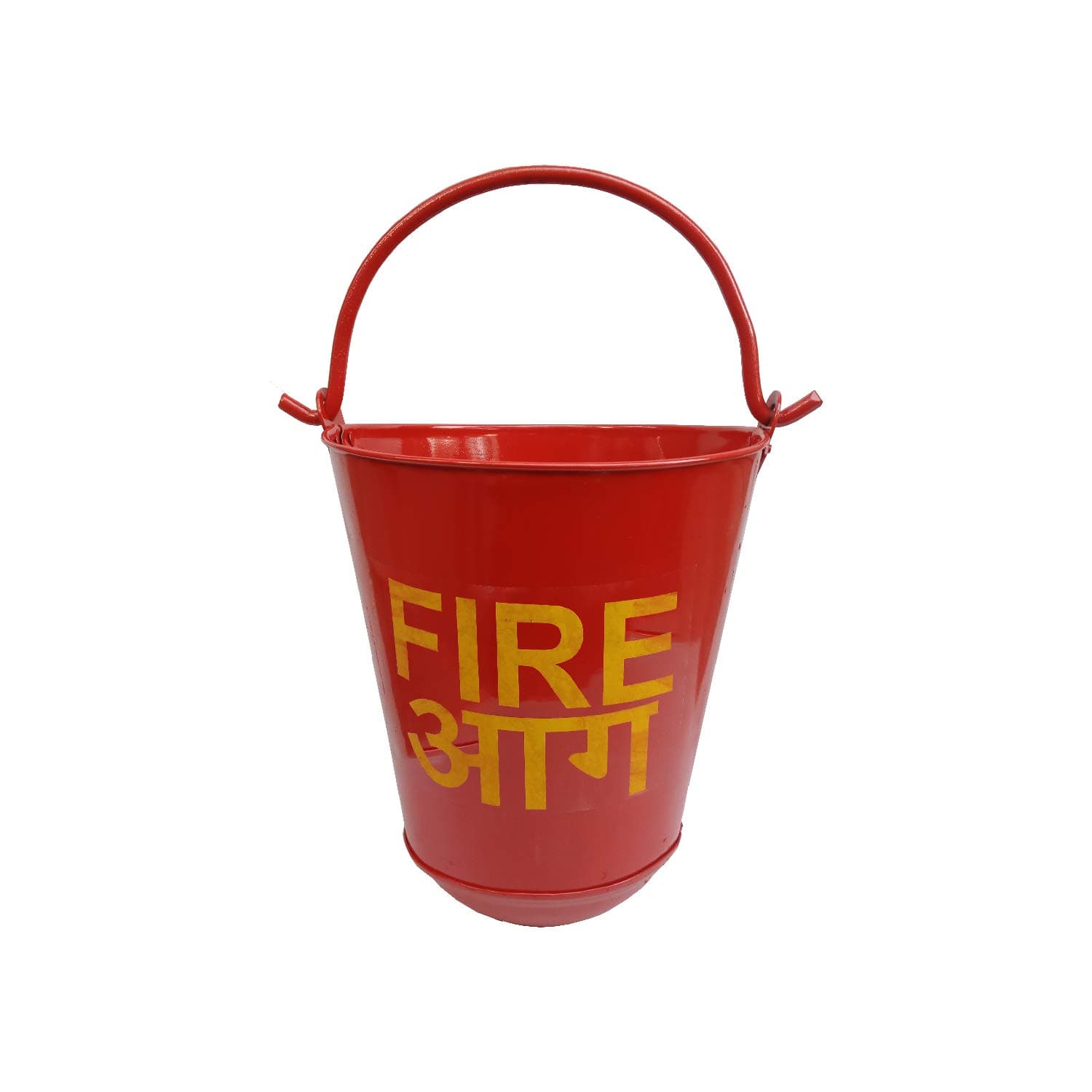 Galvanized-Iron Safety Fire Bucket for Fireplace Burning Wood Indoor Outdoor Ashes Carrier Container (9L Red) (Pack of 6)