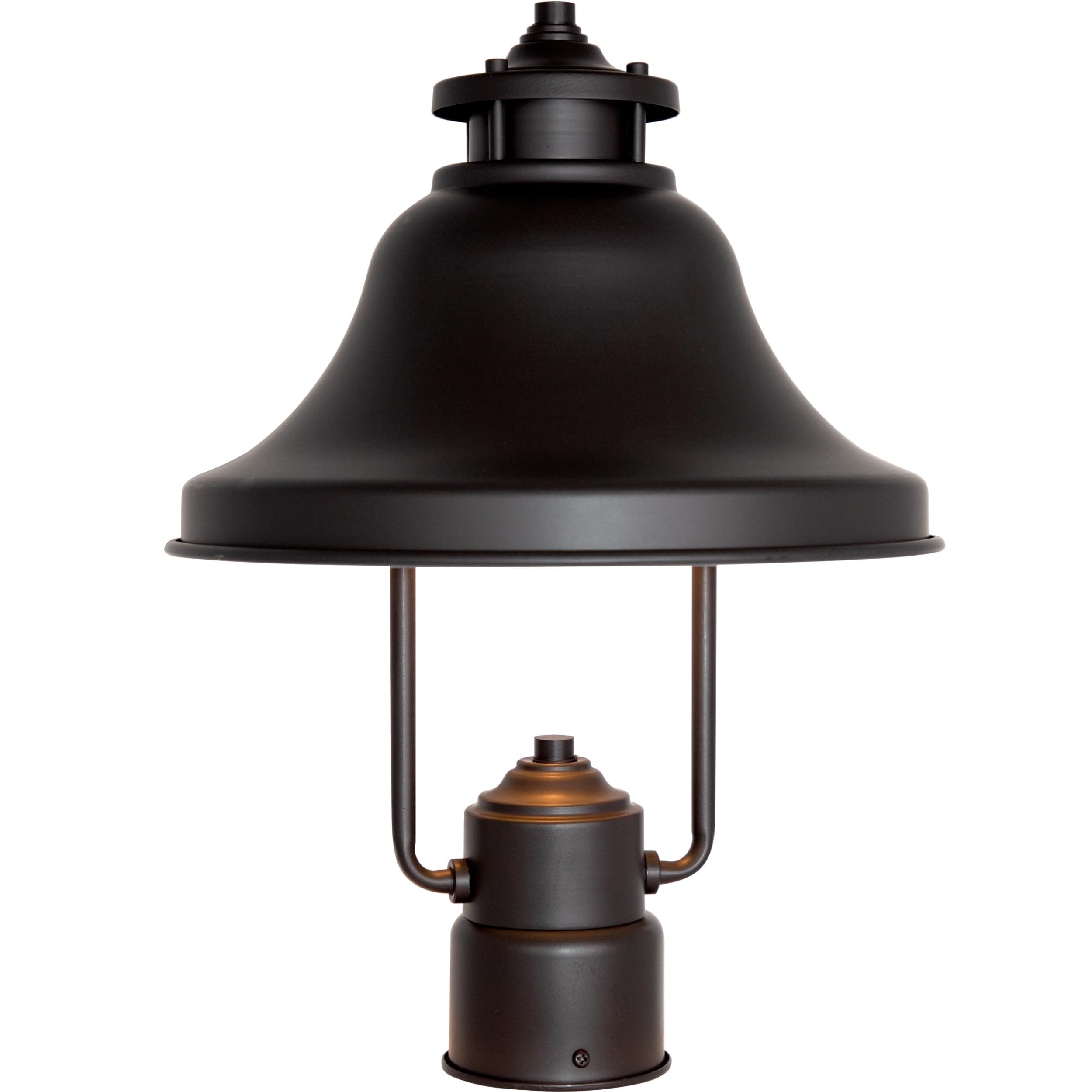 DESIGNERS FOUNTAIN 1-Light Bayport Outdoor Post Lantern, 15 Inch Exterior Lighting Fixture, Bronze, 31336-BZ