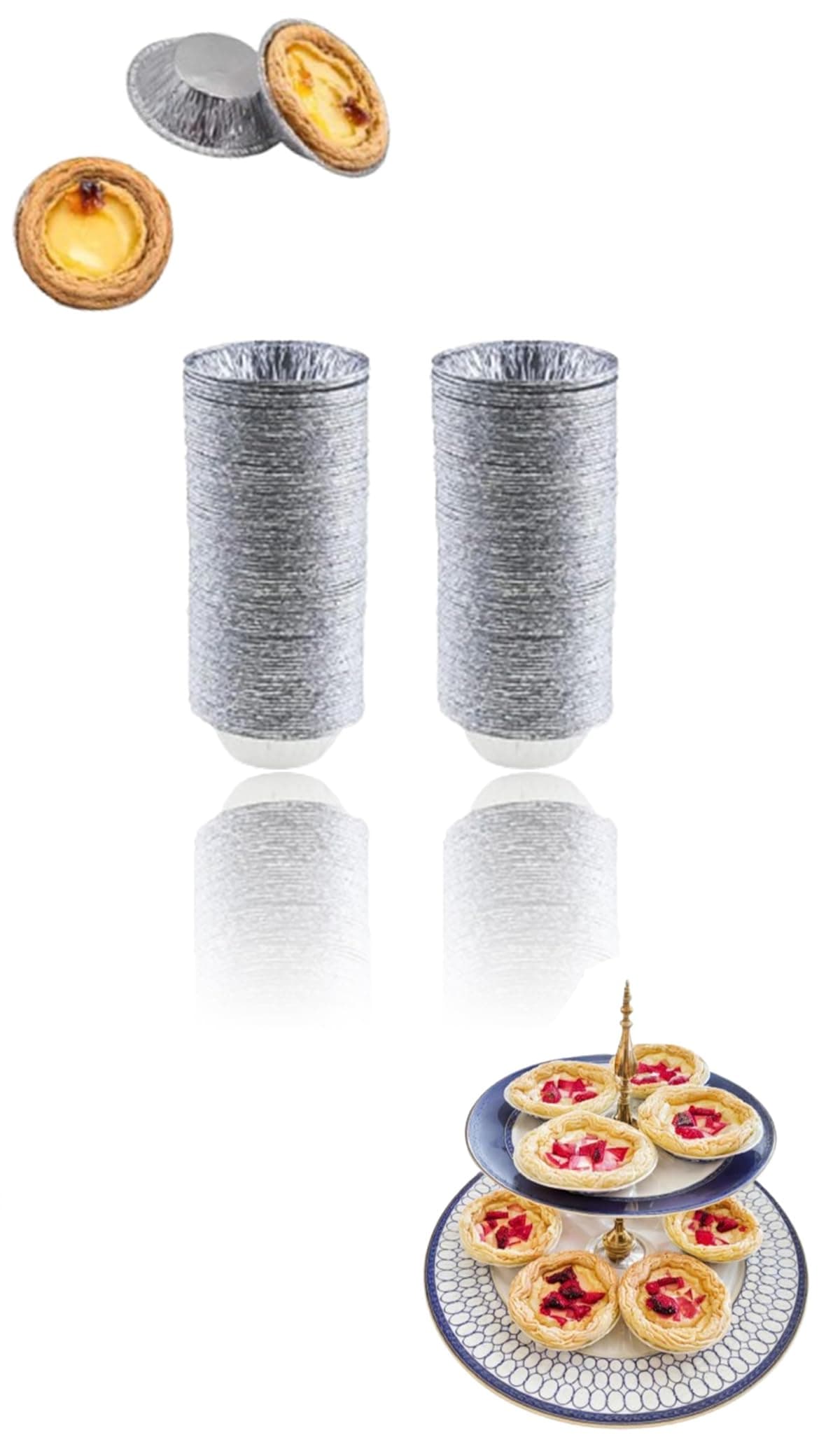 Sweet seven Aluminum Foil Pie Trays for Baking Delightful Tarts, Quiches, and Pudding Pies - Disposable Mini Pans for Culinary Creations - Set of 200