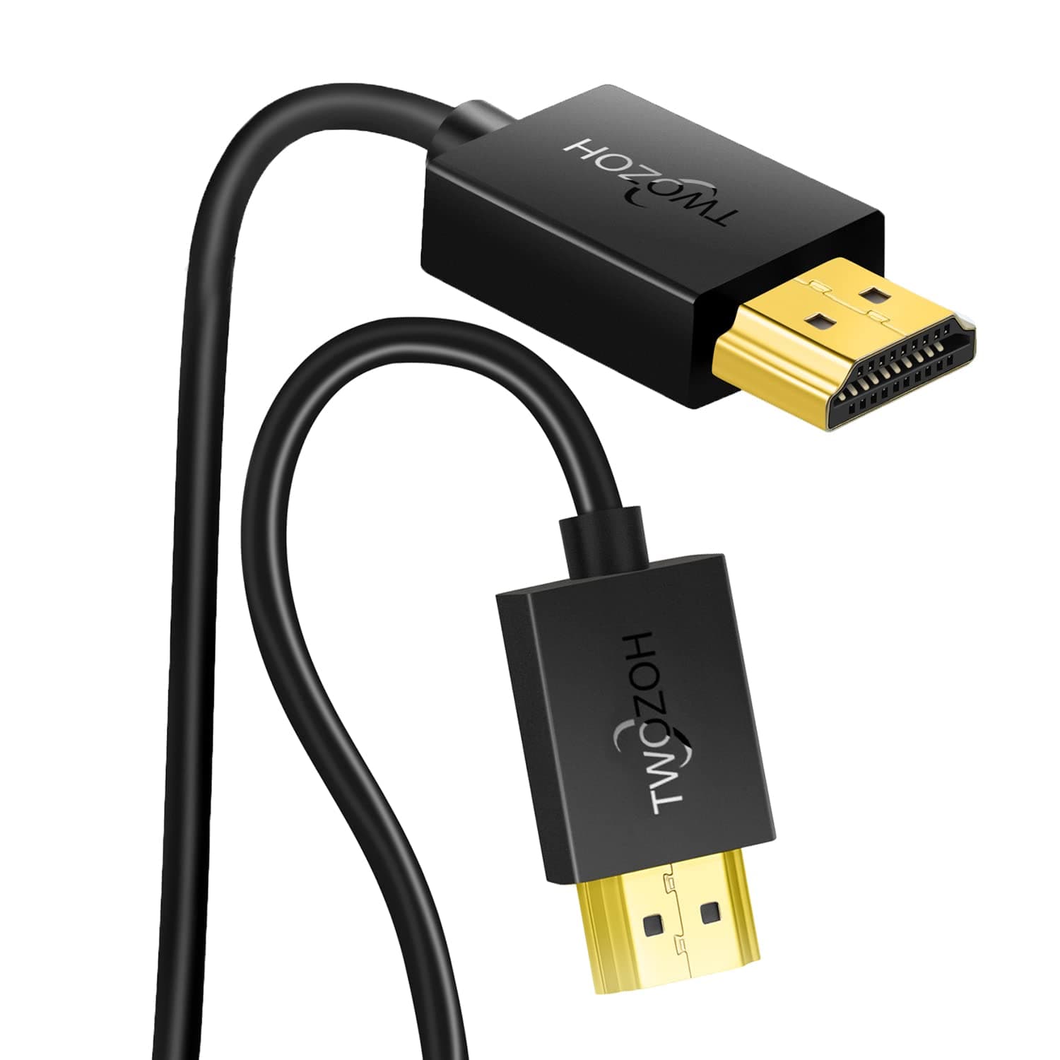 Twozoh Flexible & Slim HDMI Cable 1M, Soft & Ultra-Thin HDMI Lead Support 4K@60Hz/2160P/1080P