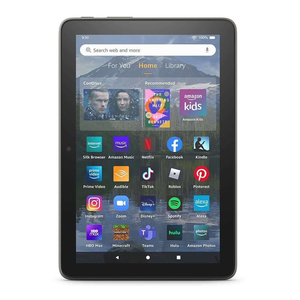 - Amazon Fire HD 8 Plus tablet, 8” HD Display, 64 GB, 30% faster processor, 3GB RAM, wireless charging, (2022 release), Gray