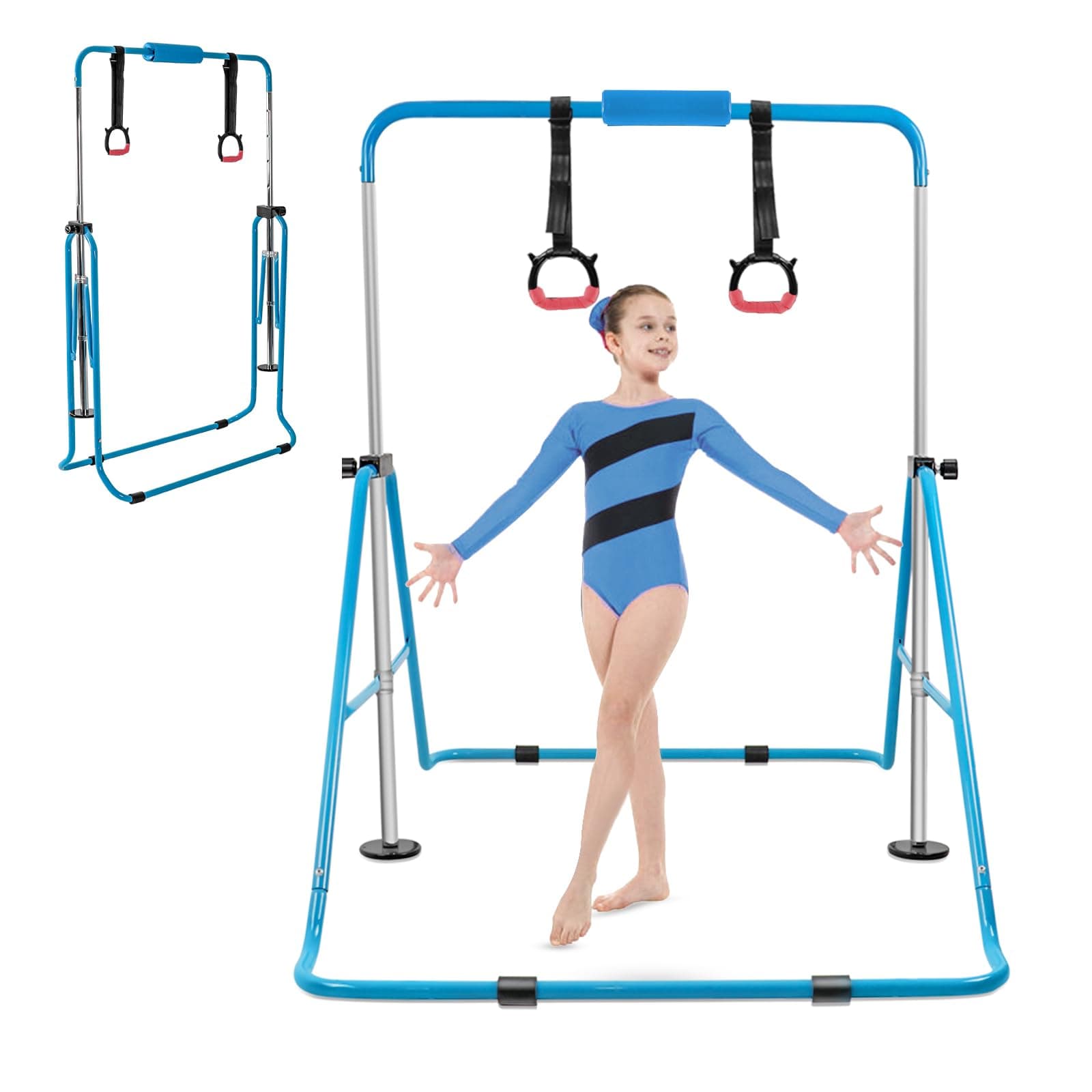 YEEGO DIRECT Expandable Gymnastics Bar, Folding Horizontal Kip Bars Junior Premium Gymnastic Equipment Monkey Climbing Tower Home Training for Kids