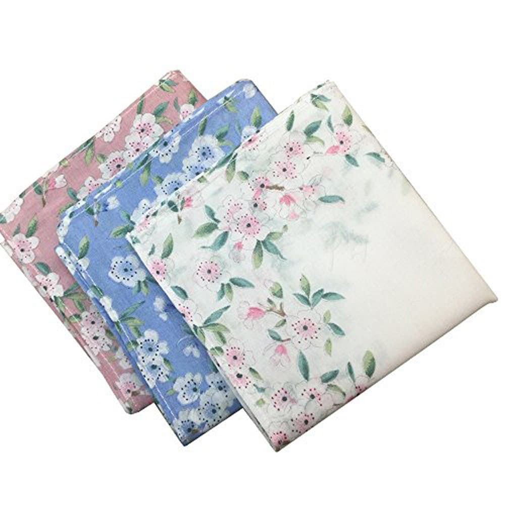 Women's 100% Cotton Handkerchief,Printing Hankies