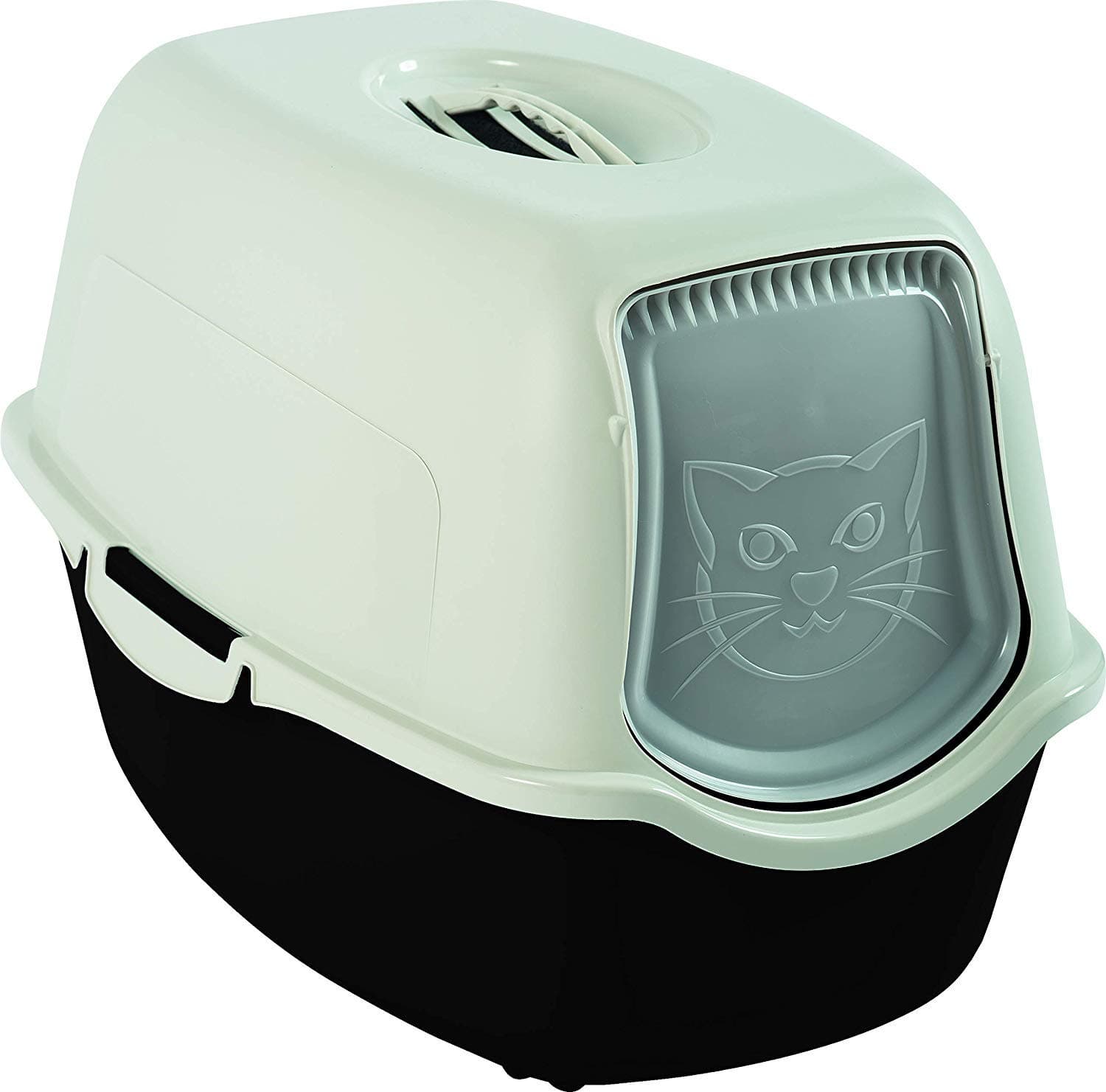 Rotho - Arenero Bailey Rothopro cat with black base and lid white
