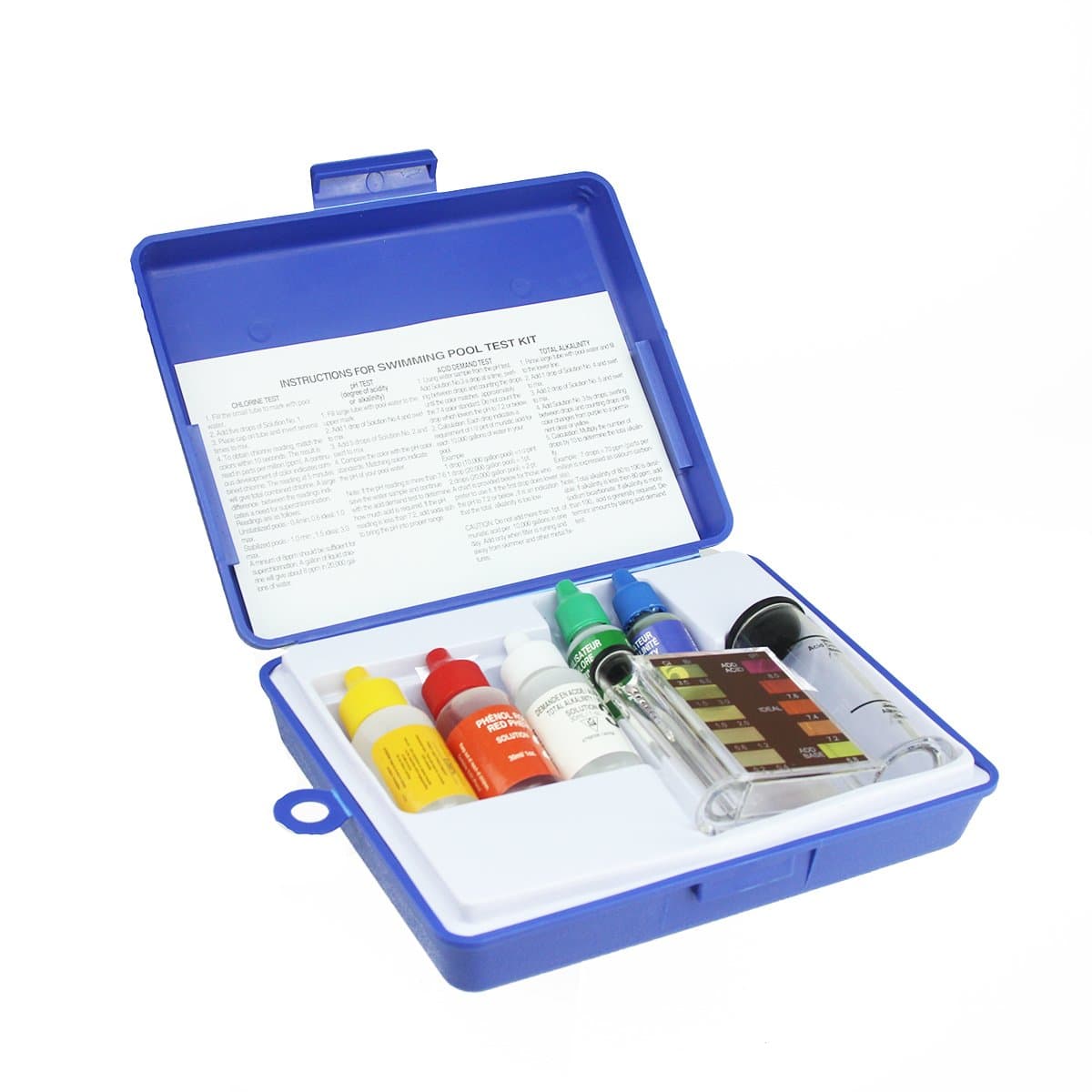 5-Piece Swimming Pool Test Kit with Tester Block and Case