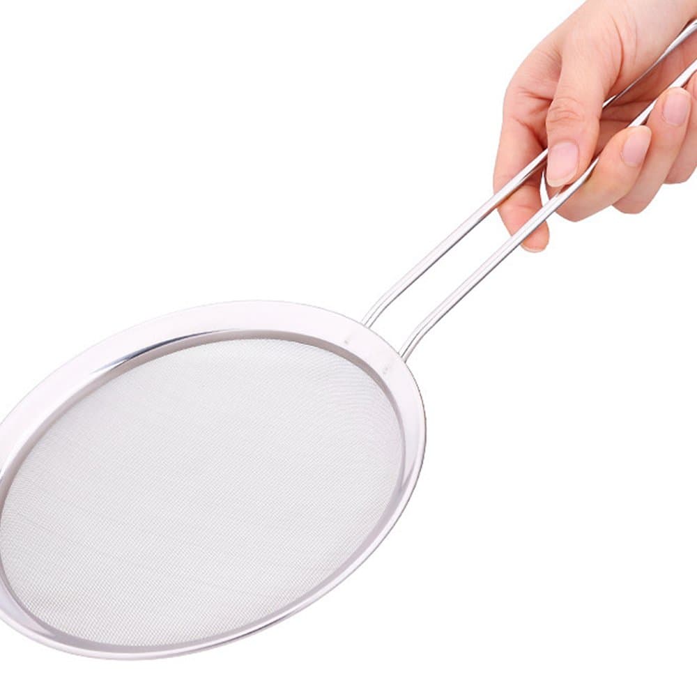 Hot Pot Fat Skimmer Spoon - Stainless Steel Fine Mesh Strainer for Skimming Grease and Foam