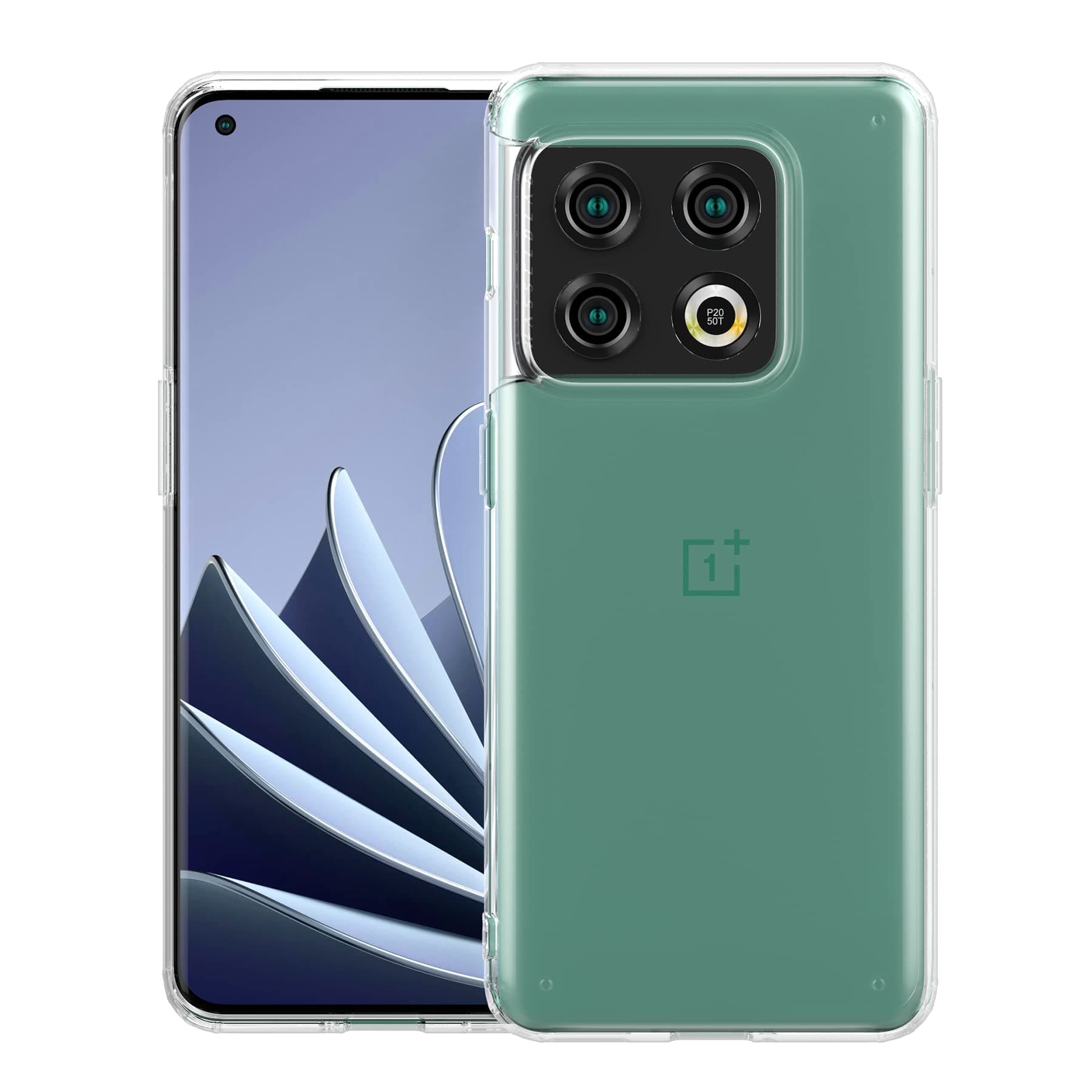 Eastcoo Shockproof Hard PC Back+Soft TPU Bumper Clear Case for Oneplus 10 Pro Case [Reinforced Corner] [Anti-Yellowing]