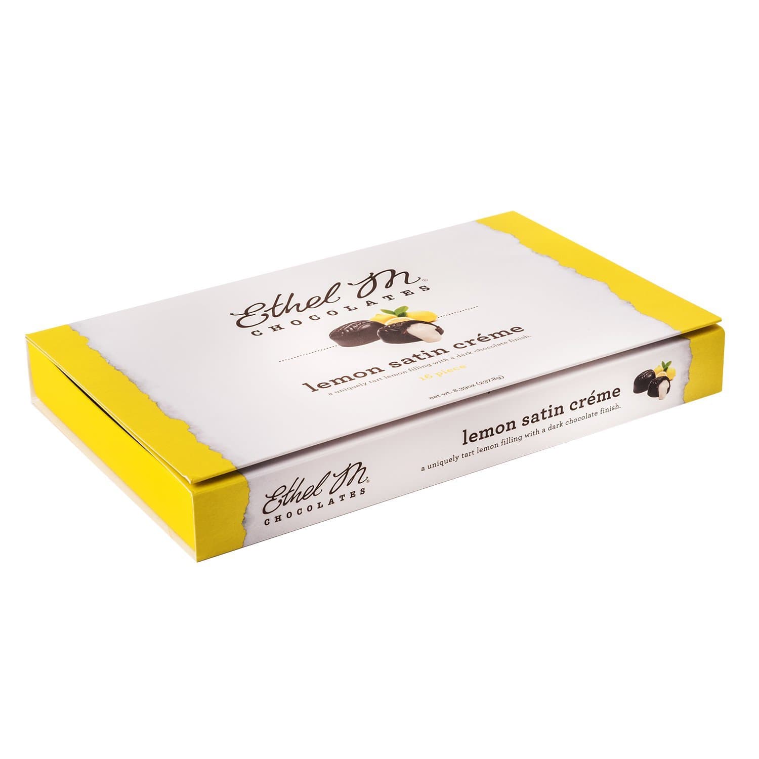 ETHEL M Chocolates Lemon Satin Crème Candy Gift Box 8.39-Ounce 16-Piece Box