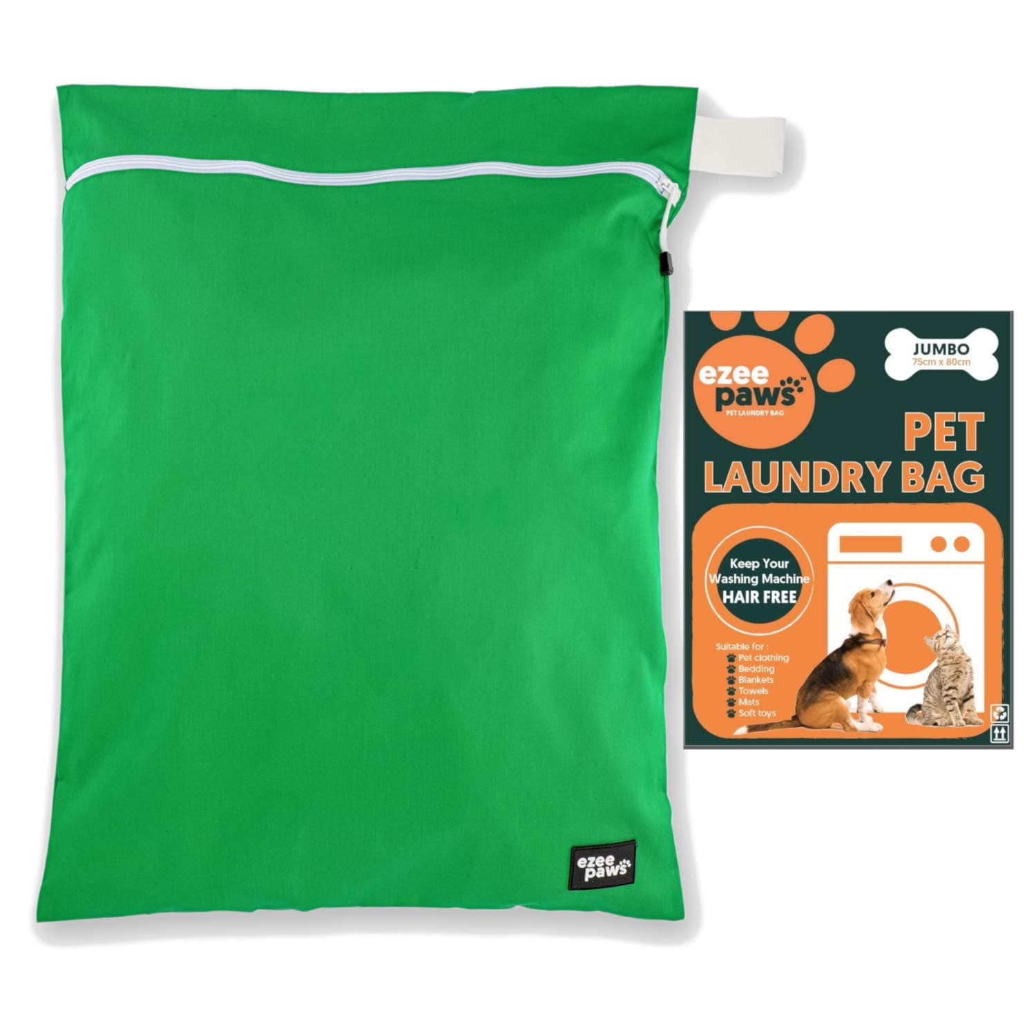 Pet Laundry Bag for Pet Hair | Washing Machine Bag with Locking Zip and Hanging Hook (Jumbo)
